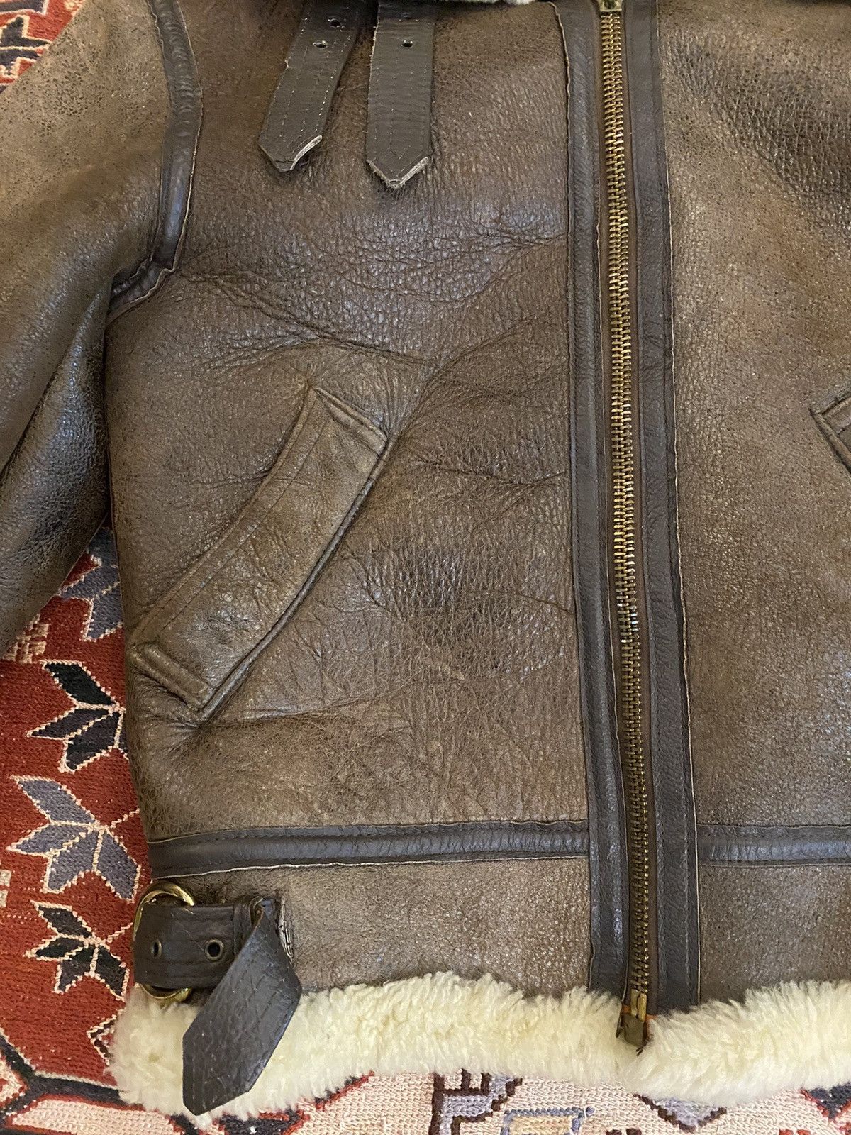 Japanese Brand × Vintage Vintage Sheepskin Shearling B-3 Avitor Bomber Jacket Size US M / EU 48-50 / 2 - 6 Thumbnail