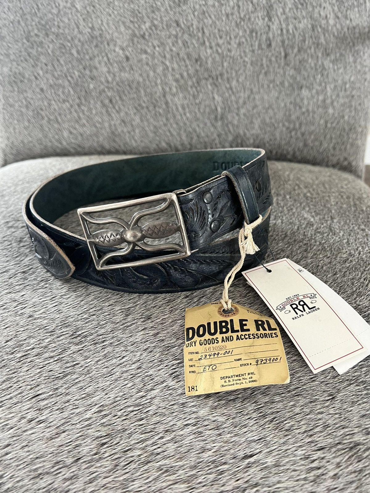 RRL Western Belt - Indigo
