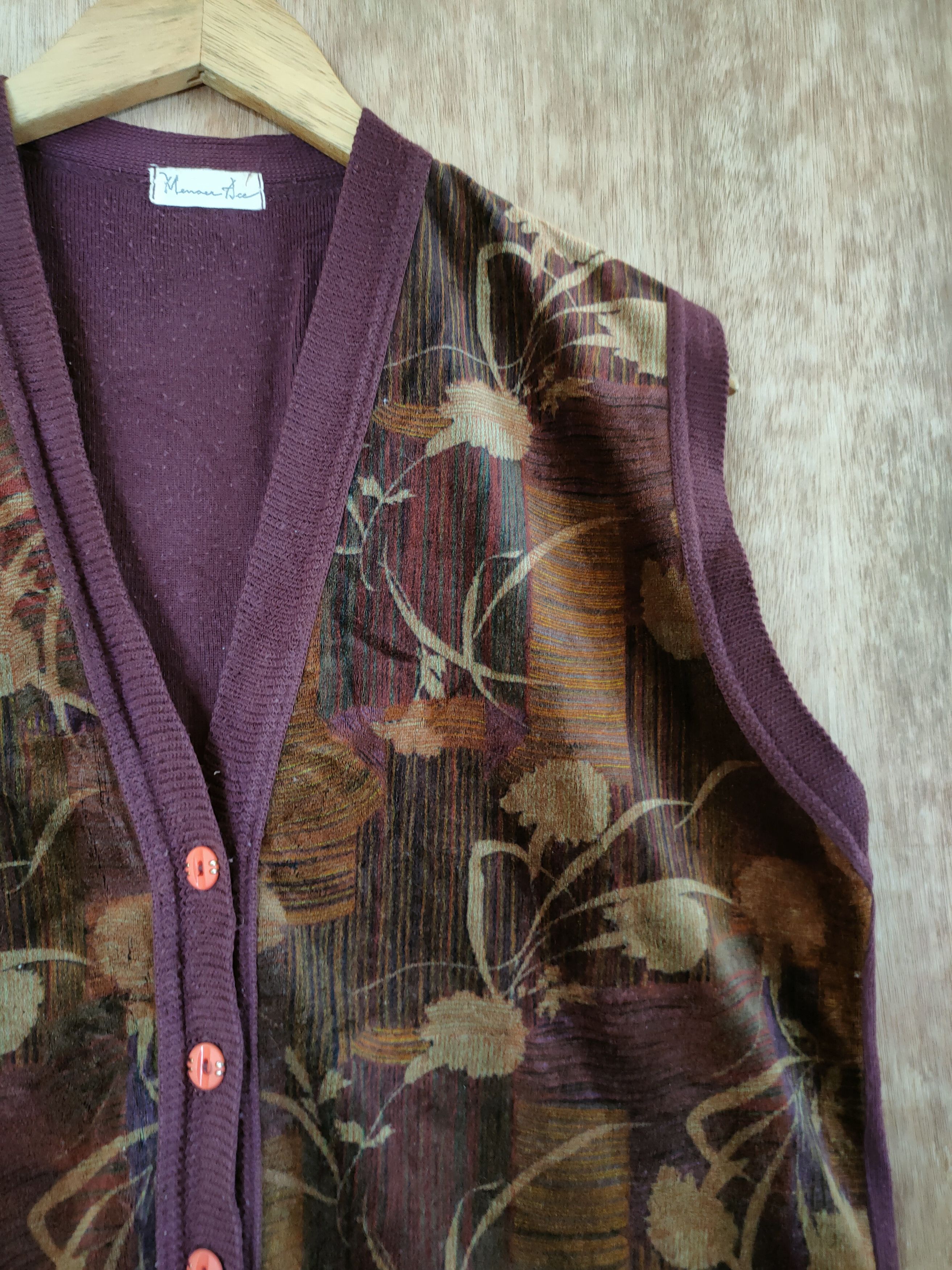 Vintage DL Japanese Art vest vintage meticulous knitwear#46-481 Size US M / EU 48-50 / 2 - 3 Thumbnail
