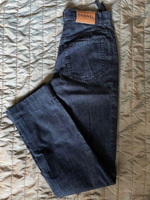 Chanel CHANEL Denim Pants Cuffed Jeans sz 34