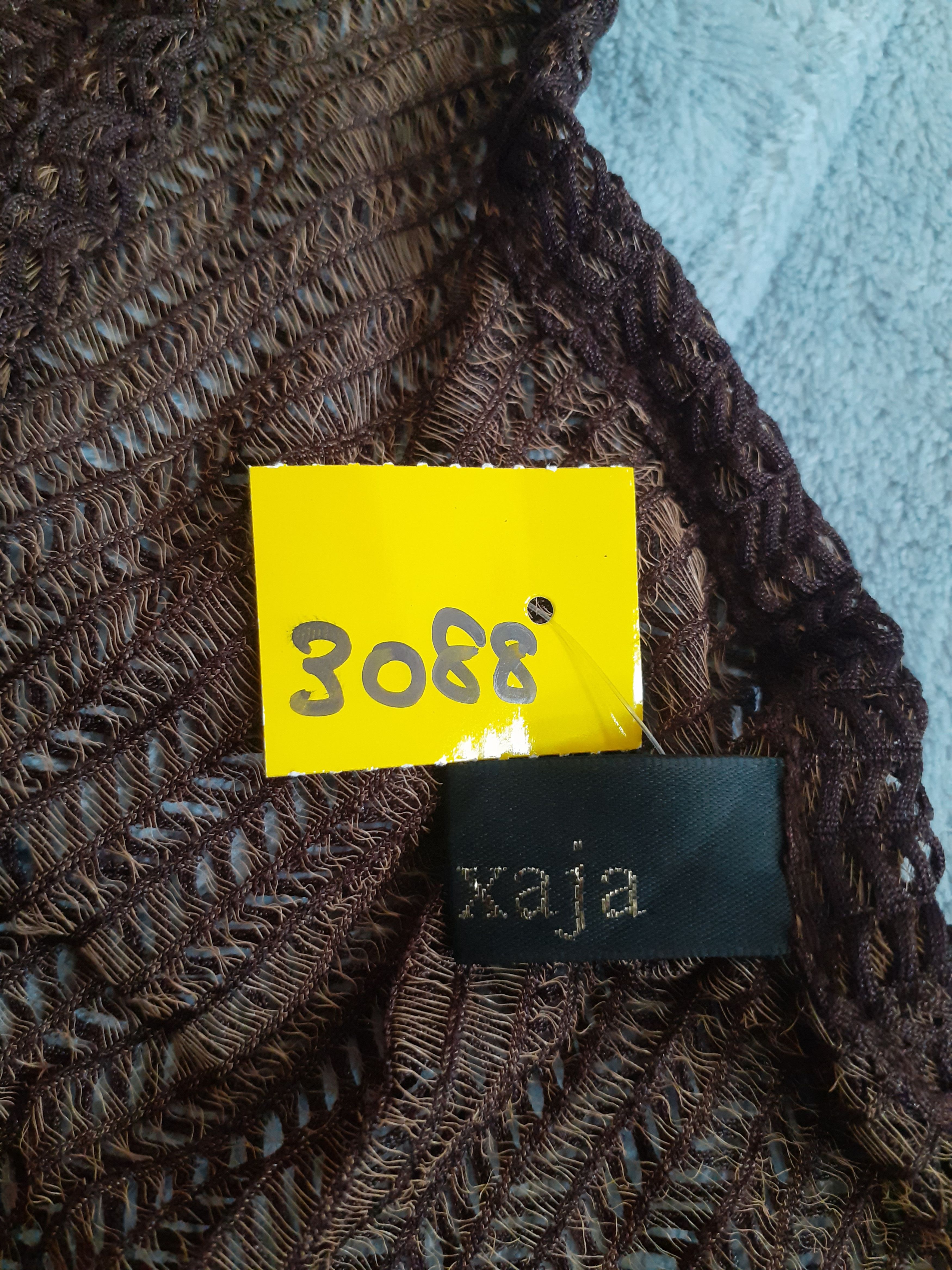 Japanese Brand Xaja brown knitwear cloak capes cardigan crochet #3088 Size US S / EU 44-46 / 1 - 7 Thumbnail