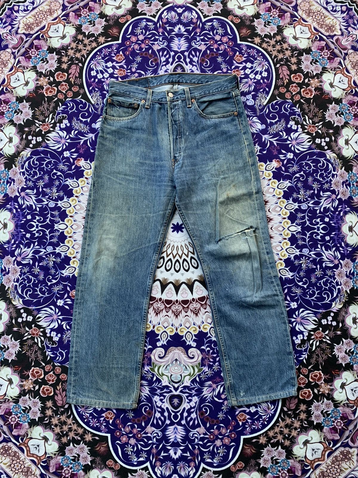 Crazy 90's Vintage Levis 501 Distressed Denim