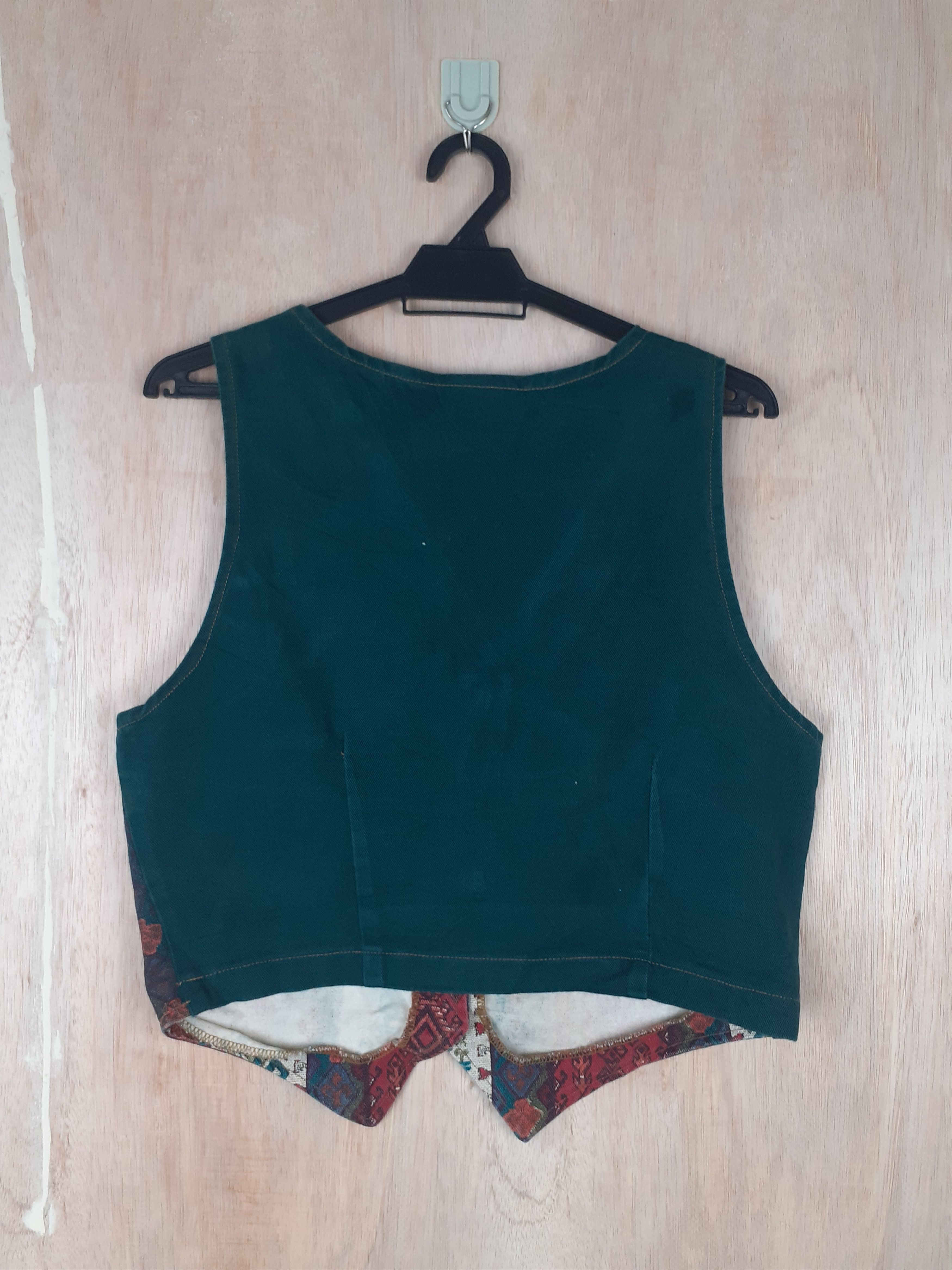 Vintage Niki Lee navajo art red/green knitwear vest #3084 Size US S / EU 44-46 / 1 - 4 Thumbnail