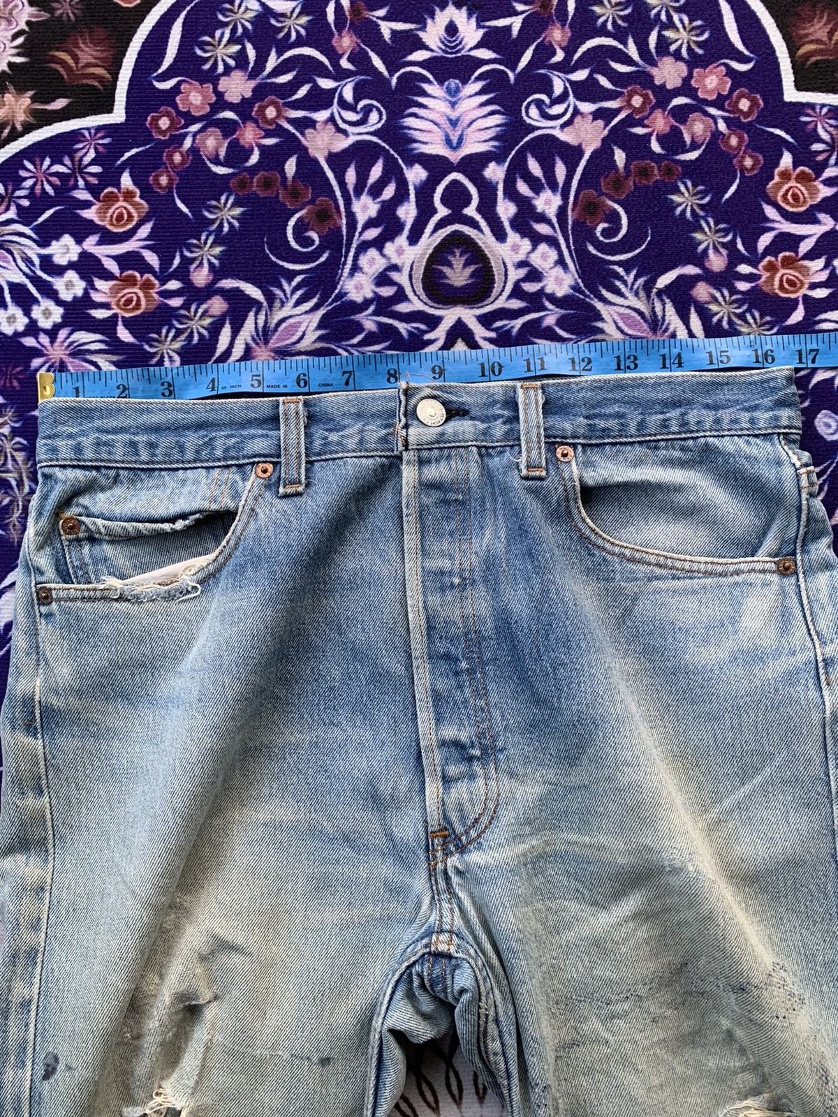 Levi's Vintage 90's Levis 501XX Distressed Denim Size US 32 / EU 48 - 16 Thumbnail