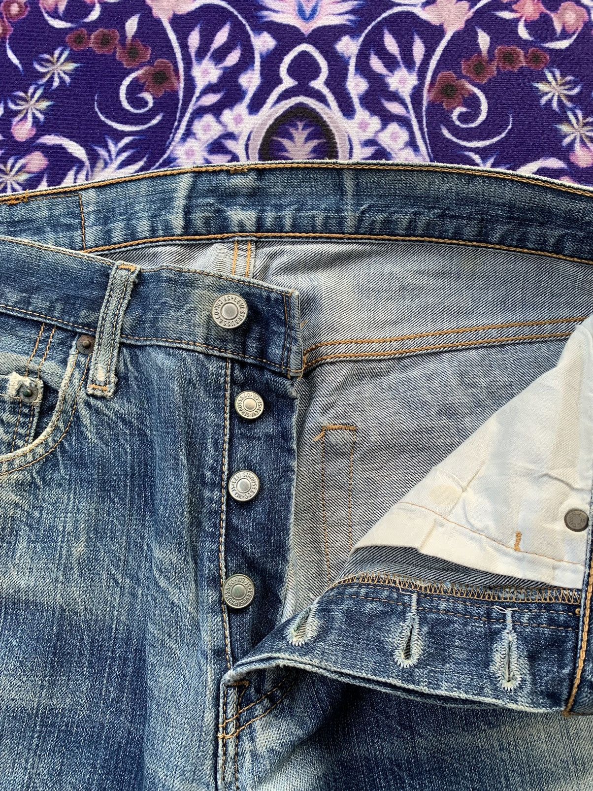 Levi's Vintage Clothing Vintage Levis 501 Distressed Denim Size US 30 / EU 46 - 6 Thumbnail