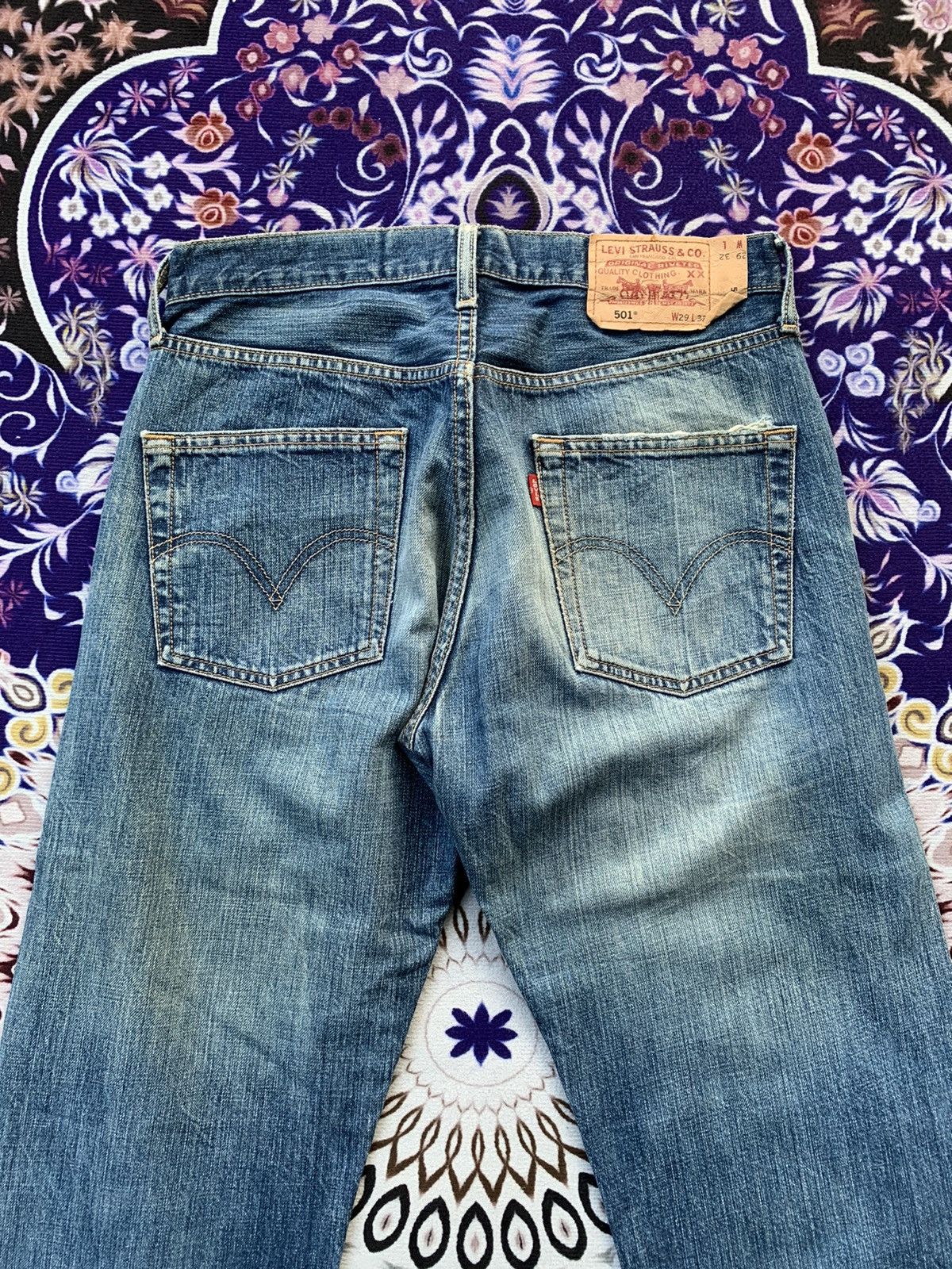 Levi's Vintage Clothing Vintage Levis 501 Distressed Denim Size US 30 / EU 46 - 12 Thumbnail