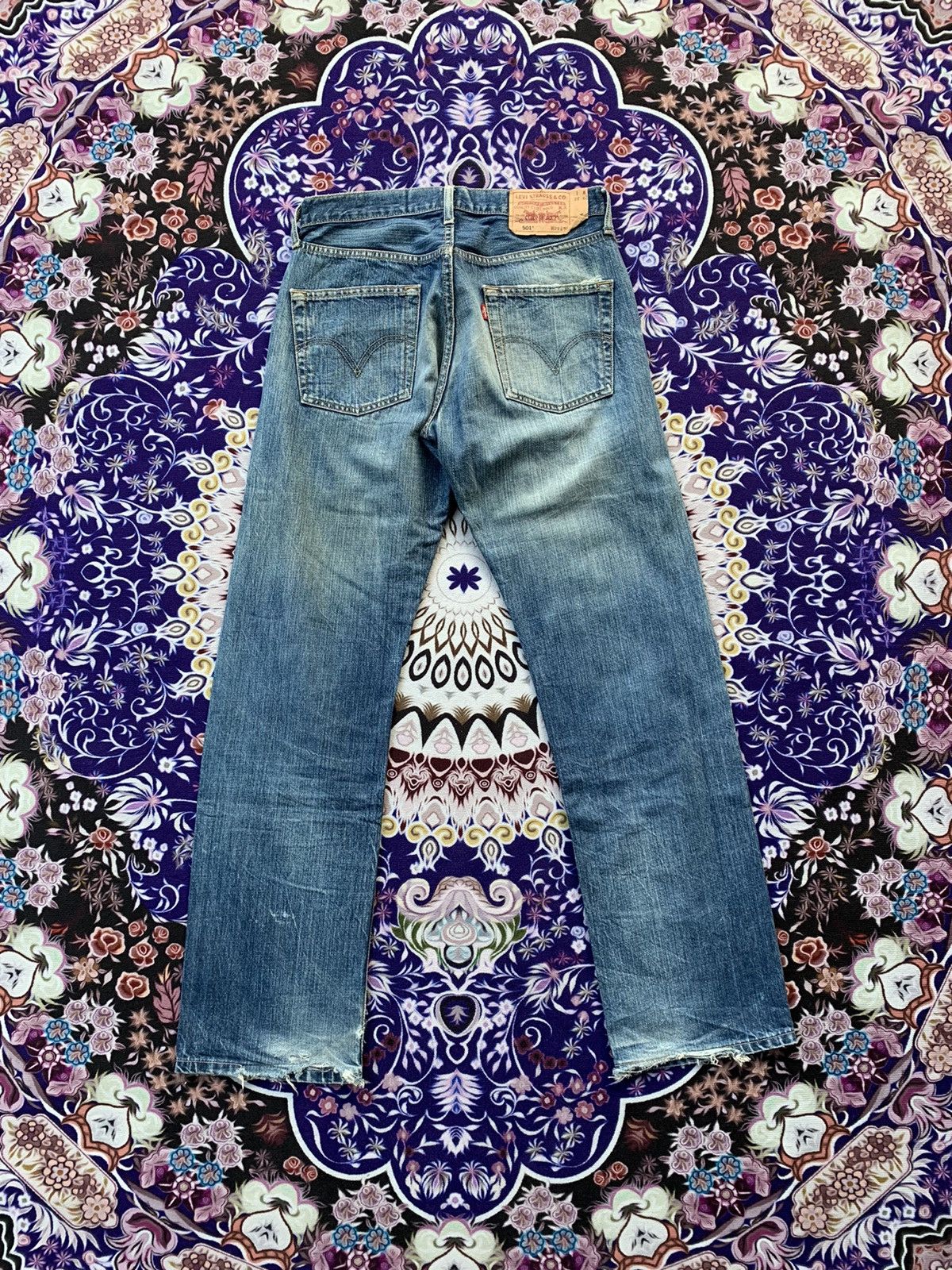 Levi's Vintage Clothing Vintage Levis 501 Distressed Denim Size US 30 / EU 46 - 9 Thumbnail