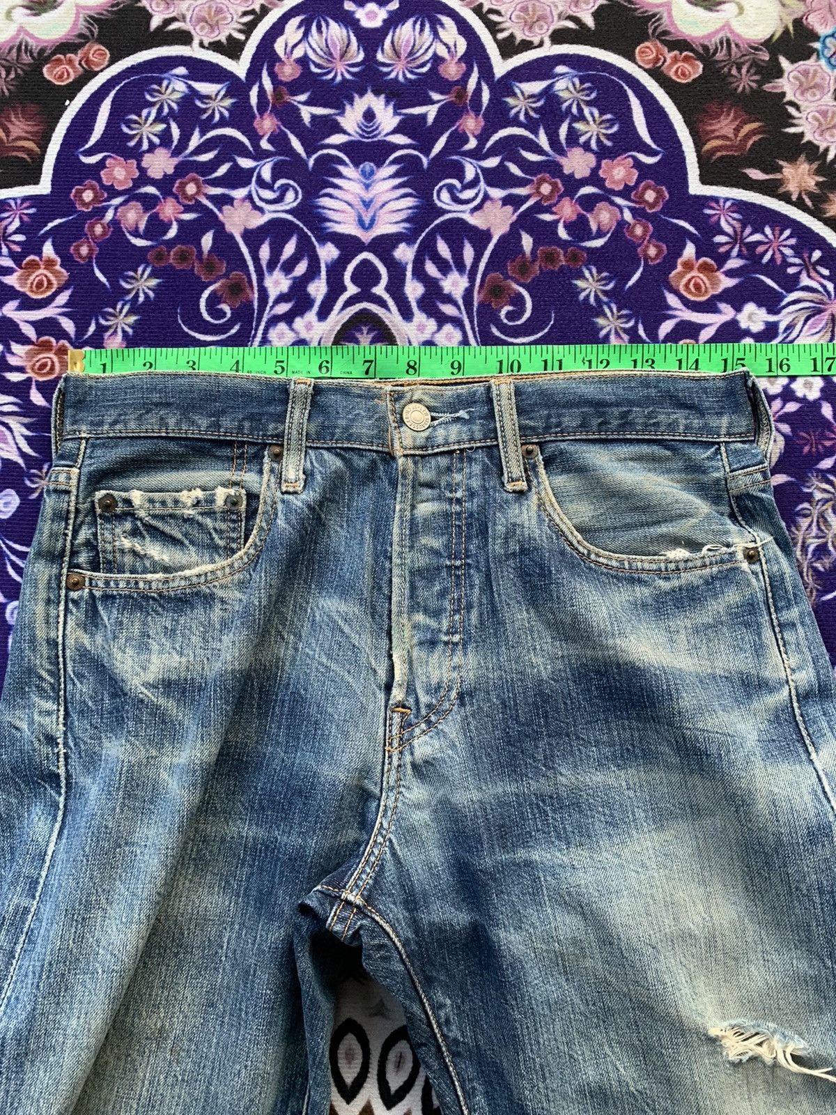 Levi's Vintage Clothing Vintage Levis 501 Distressed Denim Size US 30 / EU 46 - 16 Thumbnail