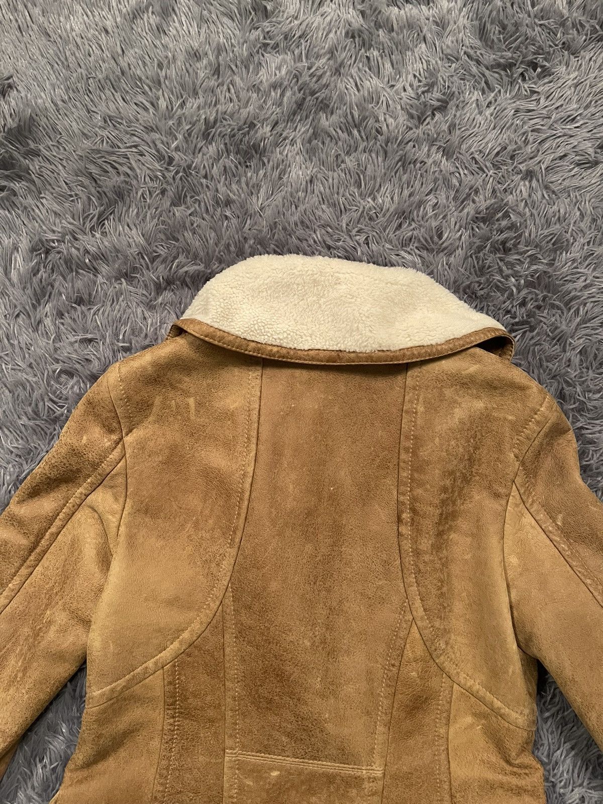 Other Marc Cain shearling real leather / fur jacket Size M / US 6-8 / IT 42-44 - 8 Thumbnail