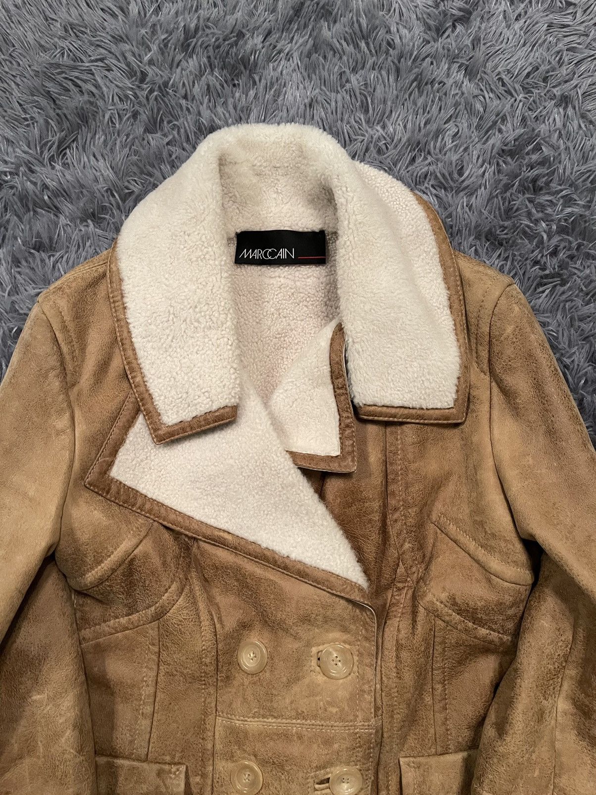 Other Marc Cain shearling real leather / fur jacket Size M / US 6-8 / IT 42-44 - 5 Thumbnail