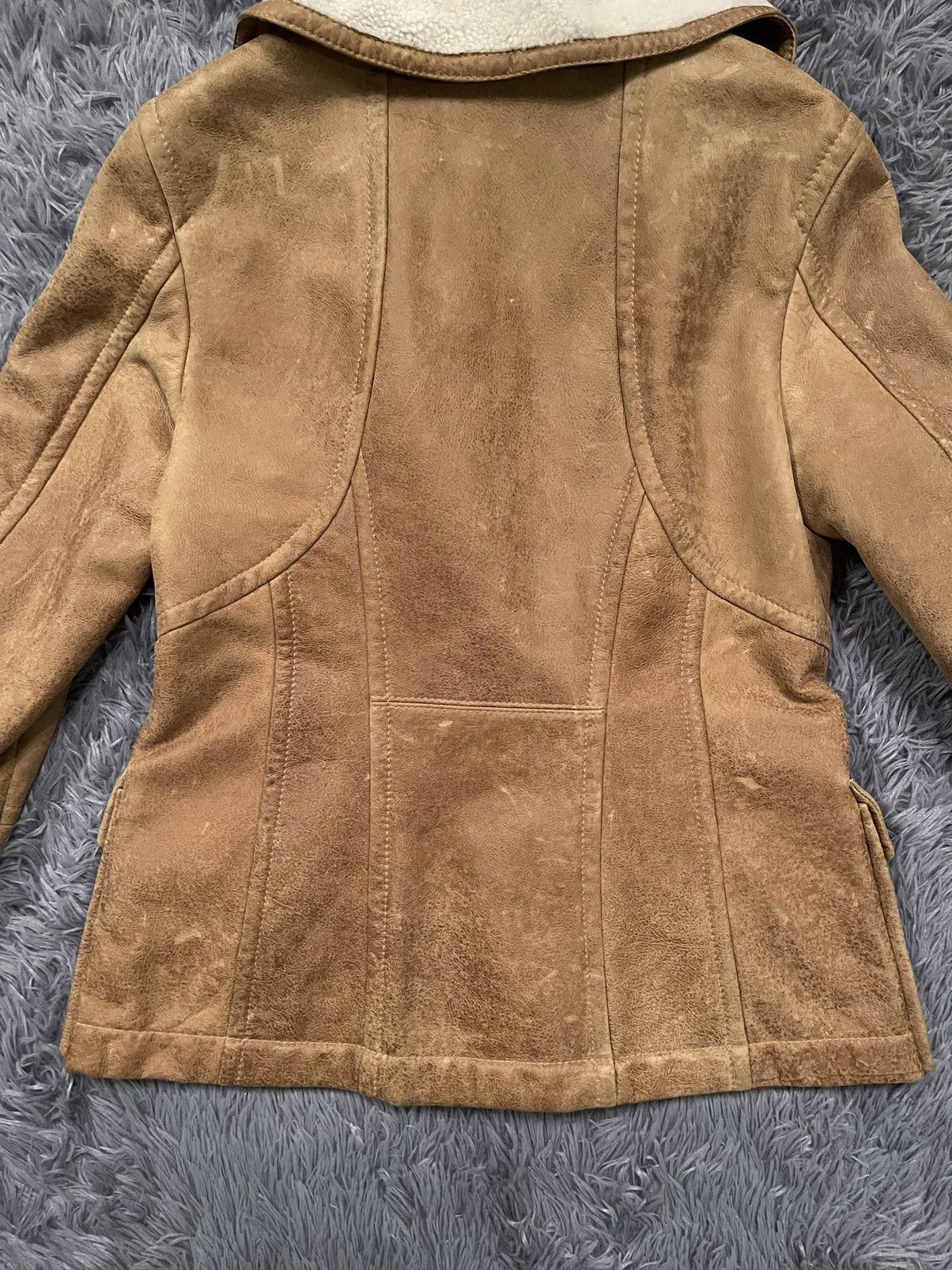 Other Marc Cain shearling real leather / fur jacket Size M / US 6-8 / IT 42-44 - 7 Thumbnail