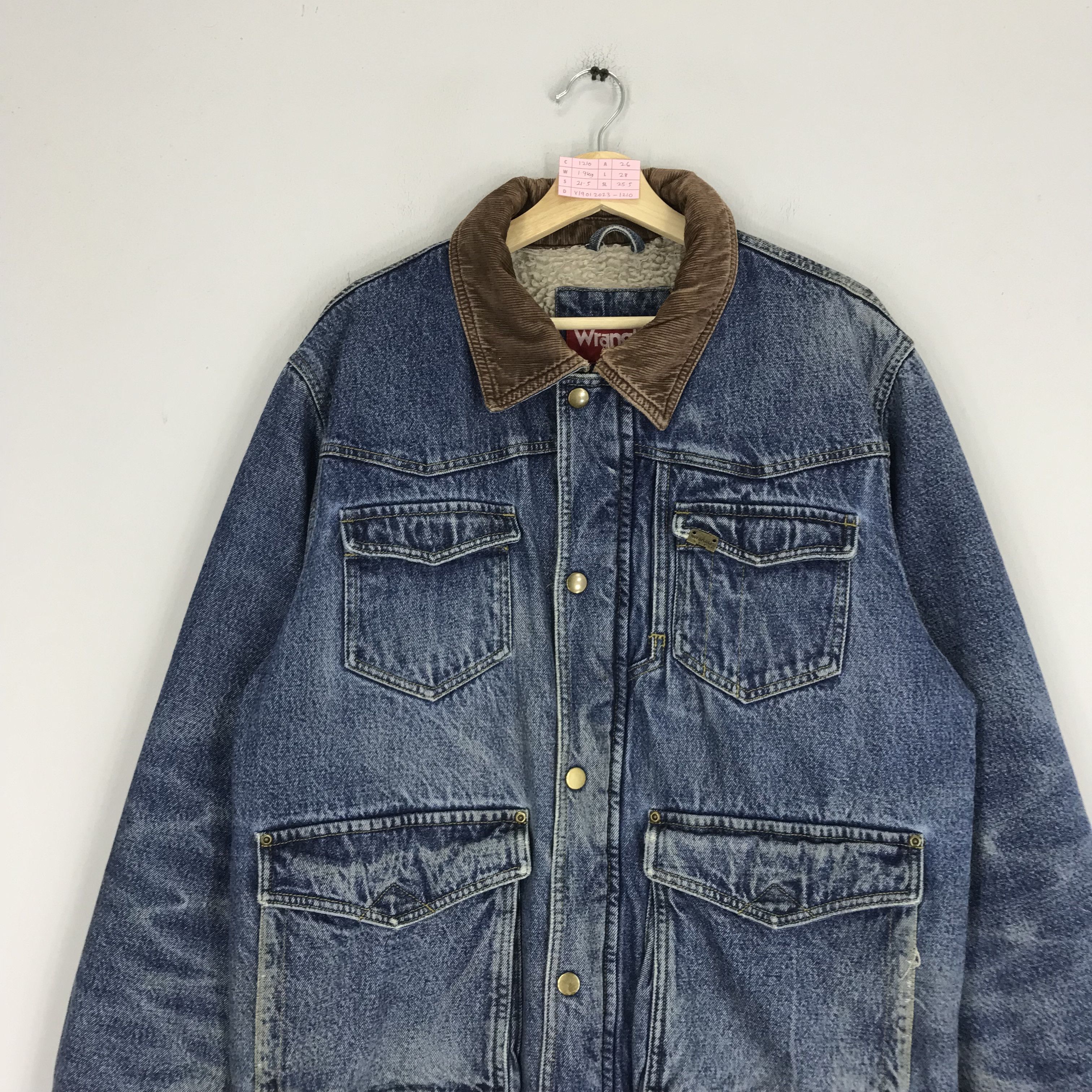 Wrangler Vintage 90s Wrangler Denim Jacket Four Pocket Sherpa Lining Size US XL / EU 56 / 4 - 5 Thumbnail