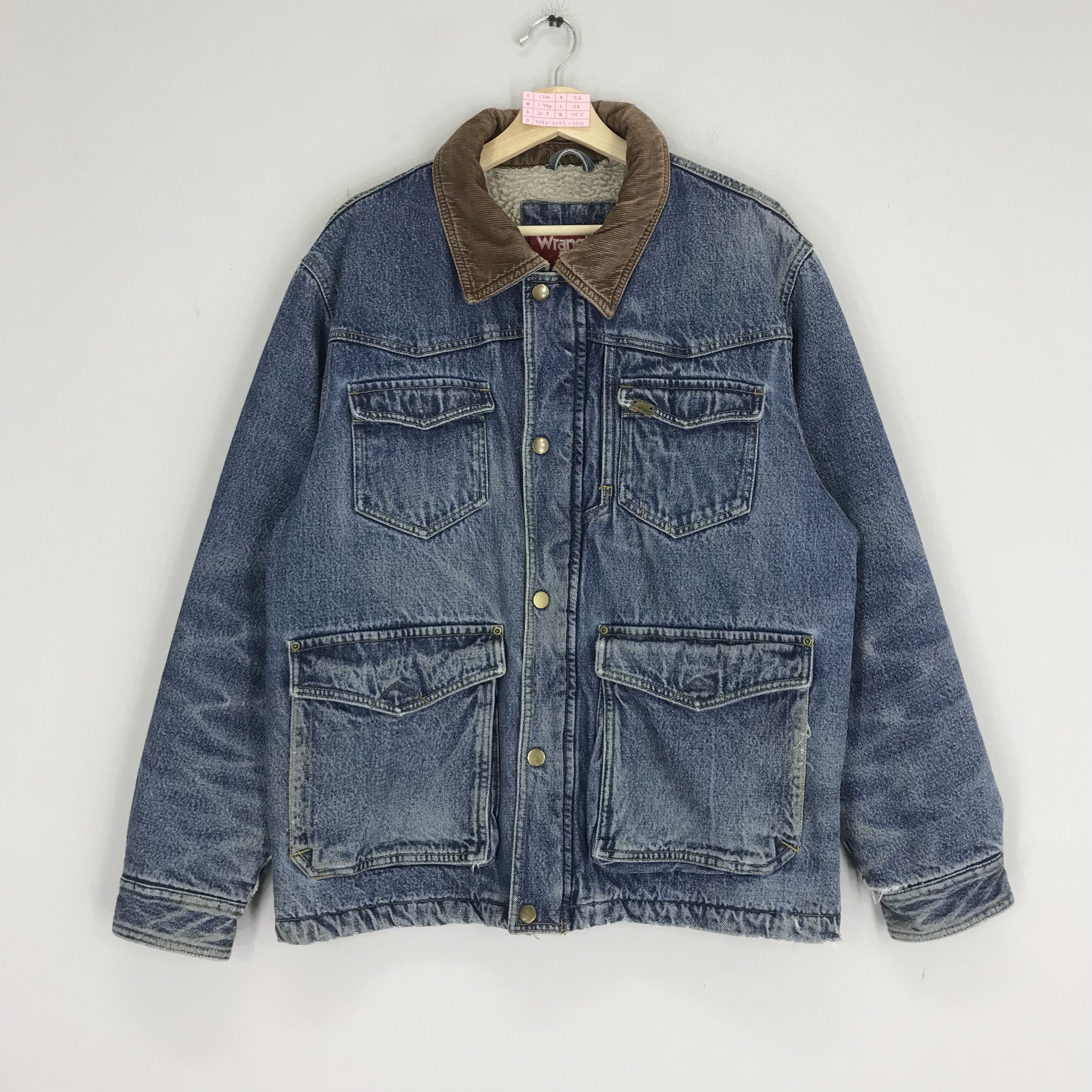 Wrangler Vintage 90s Wrangler Denim Jacket Four Pocket Sherpa Lining Size US XL / EU 56 / 4 - 2 Thumbnail