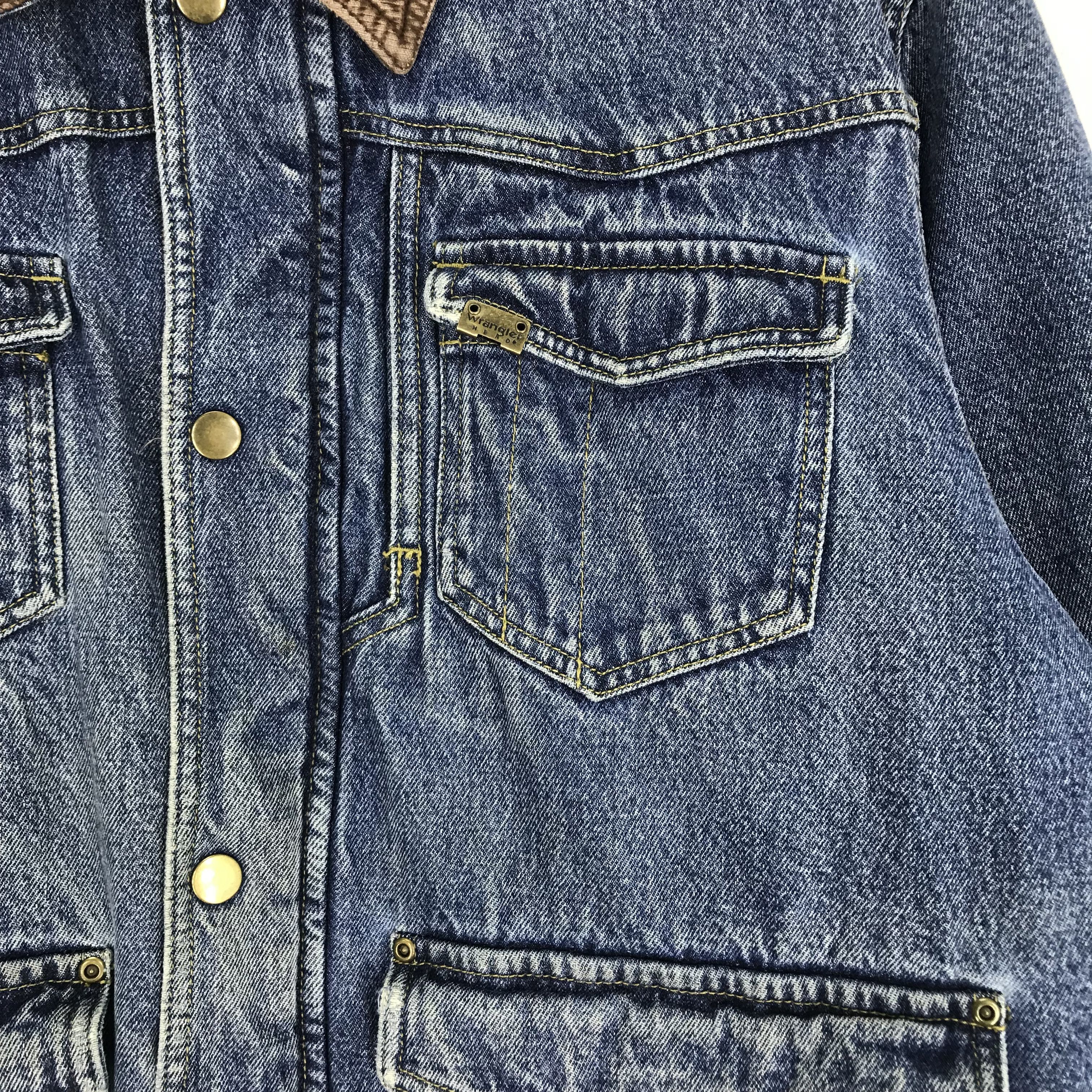 Wrangler Vintage 90s Wrangler Denim Jacket Four Pocket Sherpa Lining Size US XL / EU 56 / 4 - 7 Thumbnail