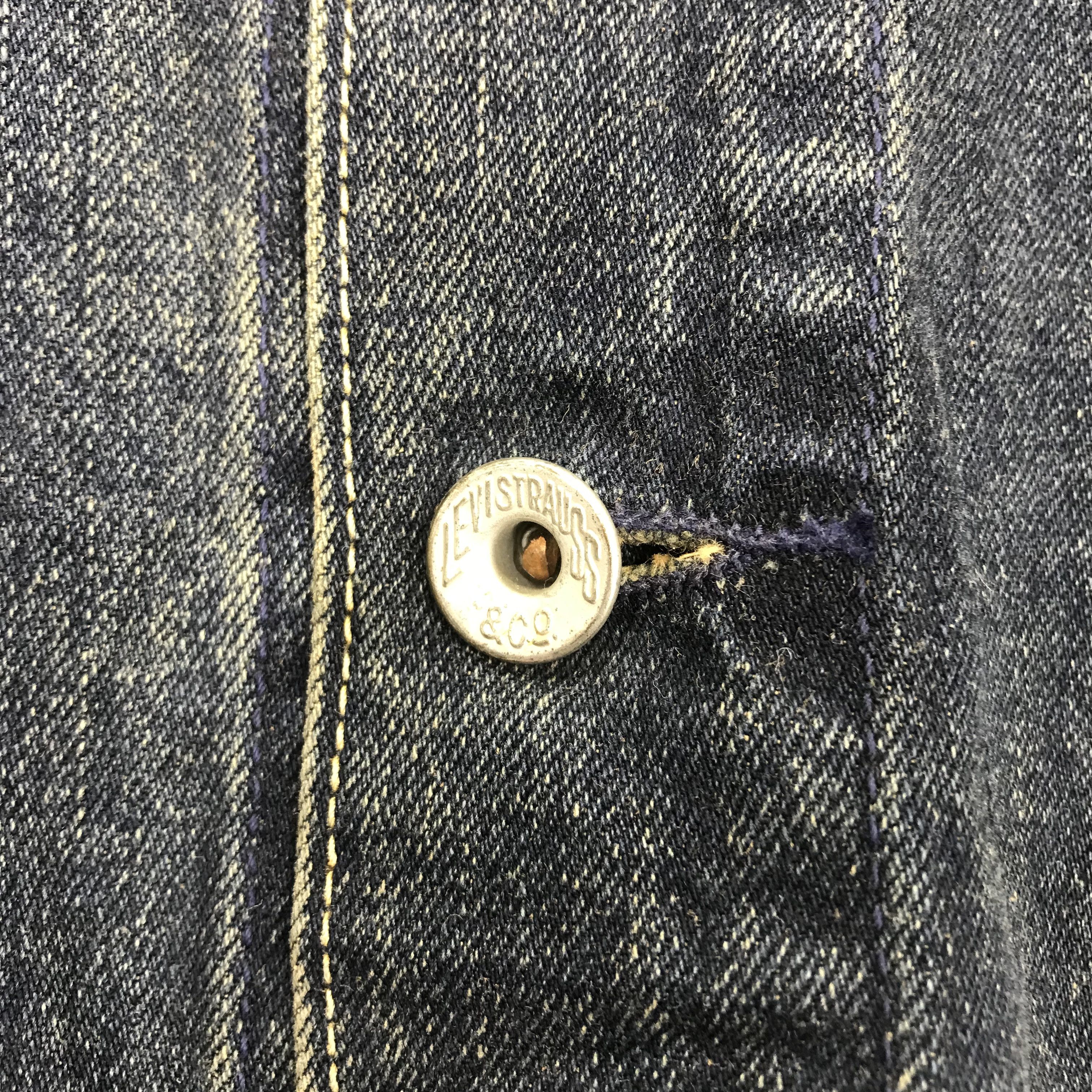 Levi's Vintage 90s Levi's Denim Jeans Workers Jacket Indigo Blue Size US M / EU 48-50 / 2 - 9 Thumbnail