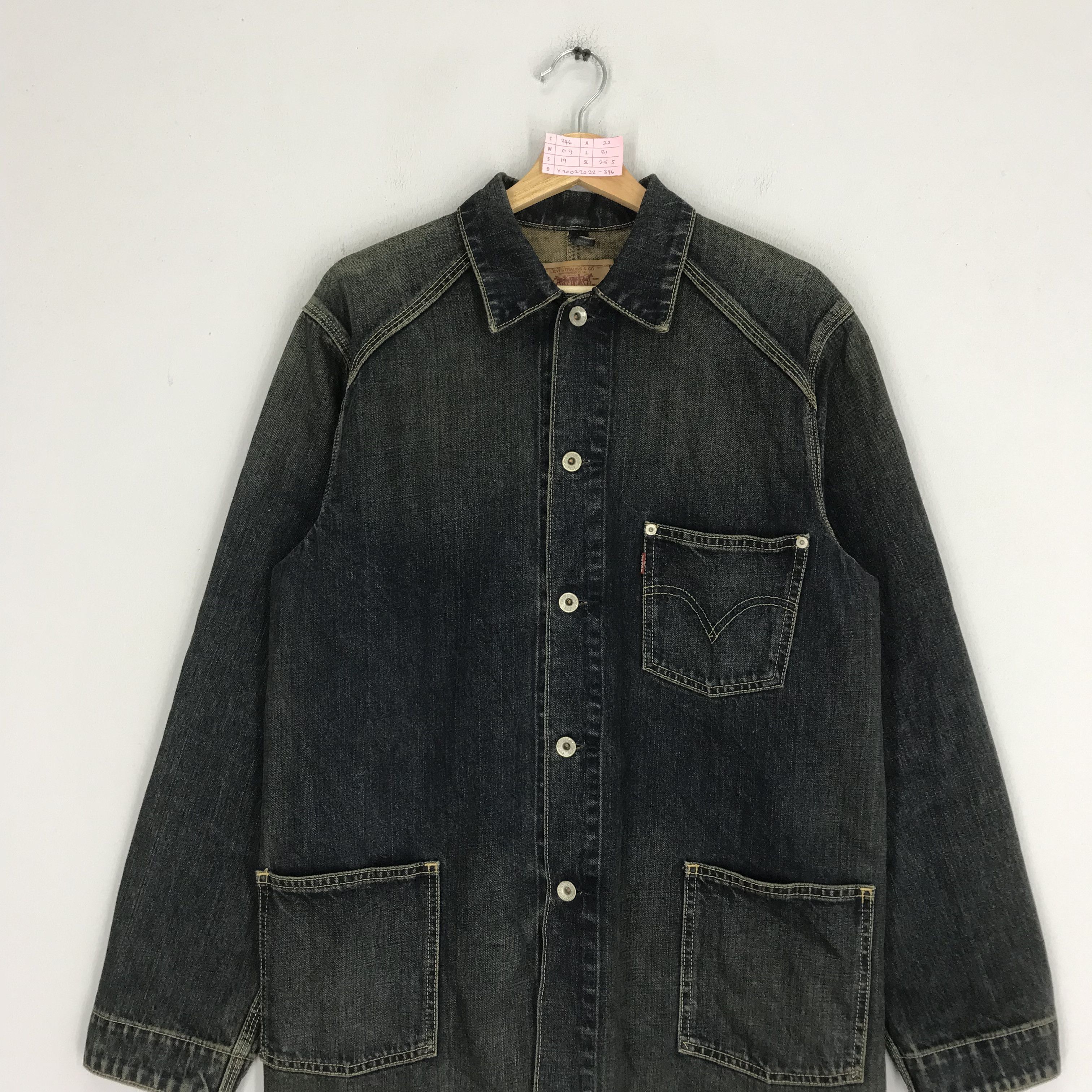 Levi's Vintage 90s Levi's Denim Jeans Workers Jacket Indigo Blue Size US M / EU 48-50 / 2 - 5 Thumbnail
