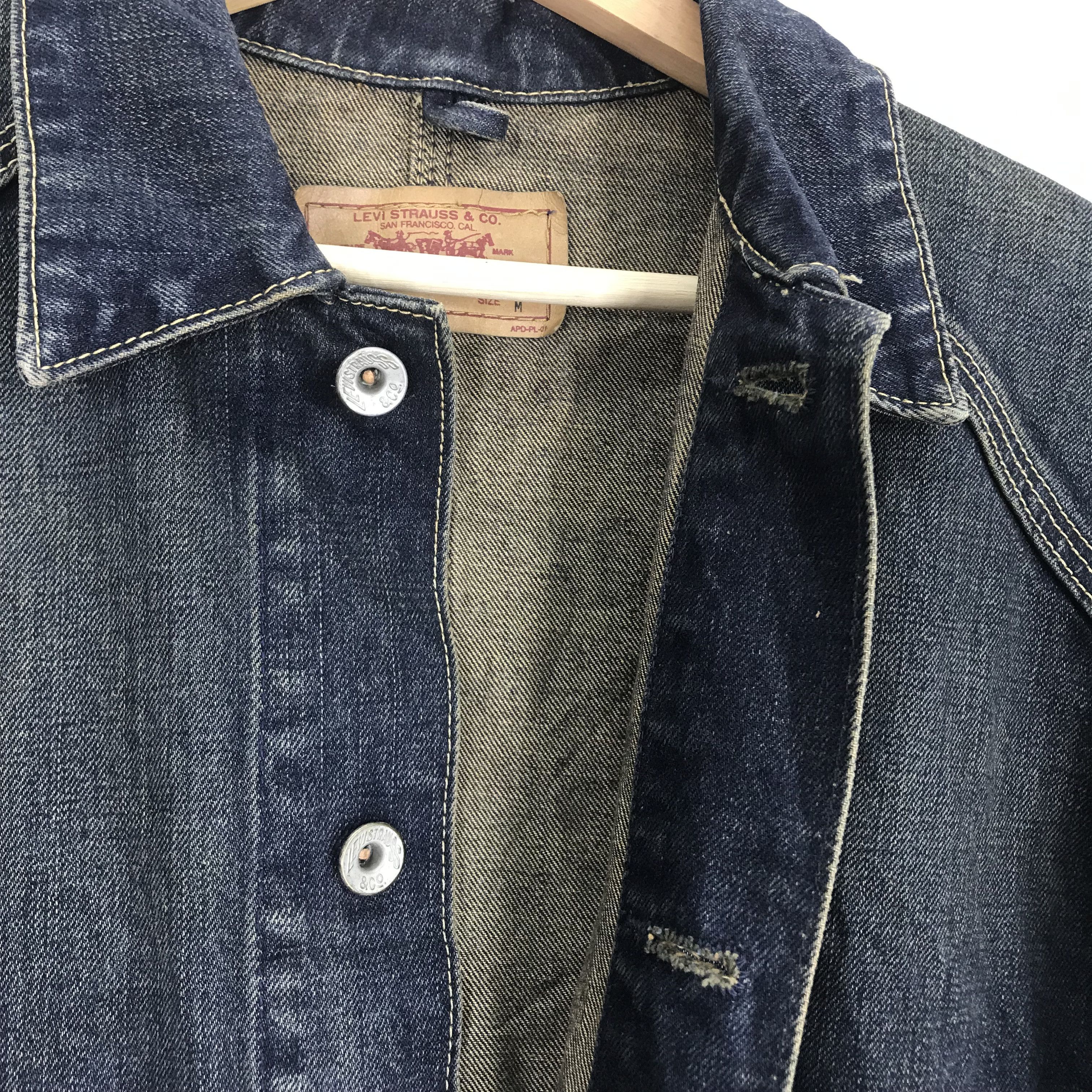 Levi's Vintage 90s Levi's Denim Jeans Workers Jacket Indigo Blue Size US M / EU 48-50 / 2 - 12 Thumbnail
