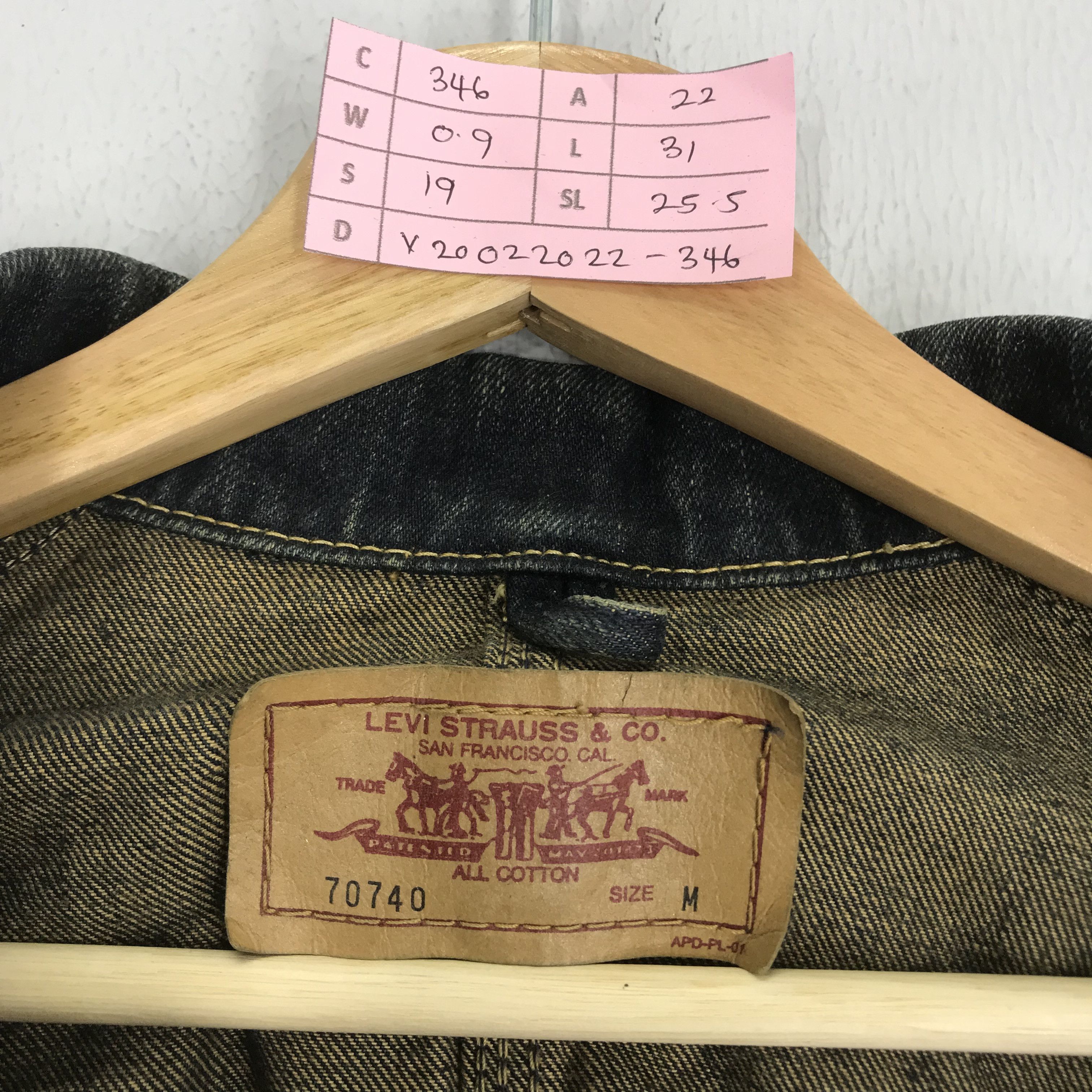 Levi's Vintage 90s Levi's Denim Jeans Workers Jacket Indigo Blue Size US M / EU 48-50 / 2 - 14 Thumbnail