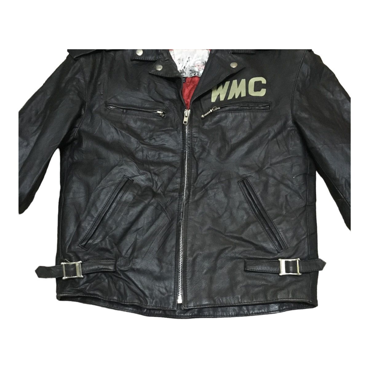 Le Grande Bleu (L.G.B.) Rare Design Vintage Brand WMC Leather Jacket 1990s Size US S / EU 44-46 / 1 - 3 Thumbnail