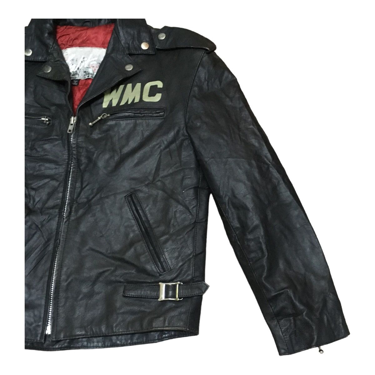 Le Grande Bleu (L.G.B.) Rare Design Vintage Brand WMC Leather Jacket 1990s Size US S / EU 44-46 / 1 - 5 Thumbnail