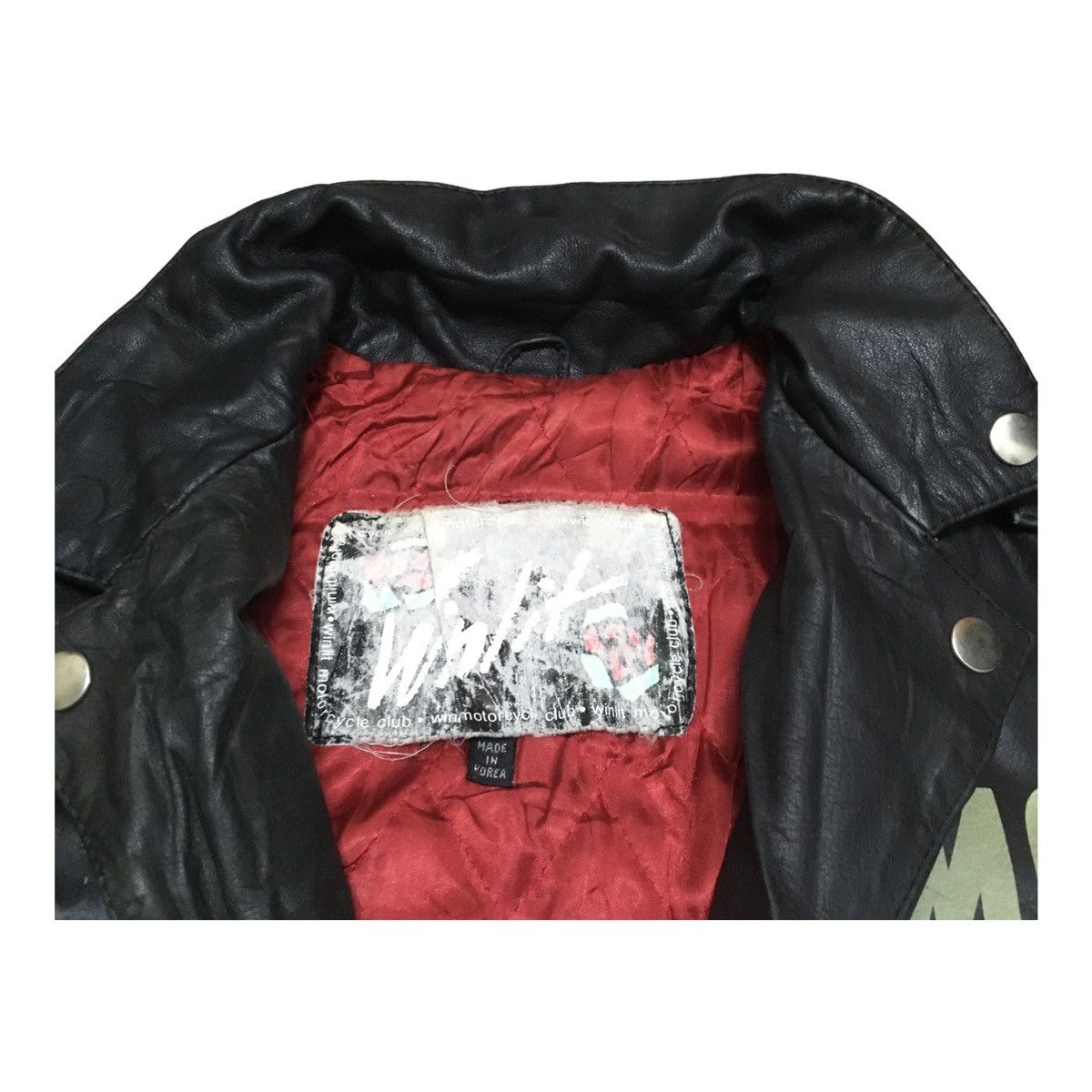 Le Grande Bleu (L.G.B.) Rare Design Vintage Brand WMC Leather Jacket 1990s Size US S / EU 44-46 / 1 - 7 Thumbnail