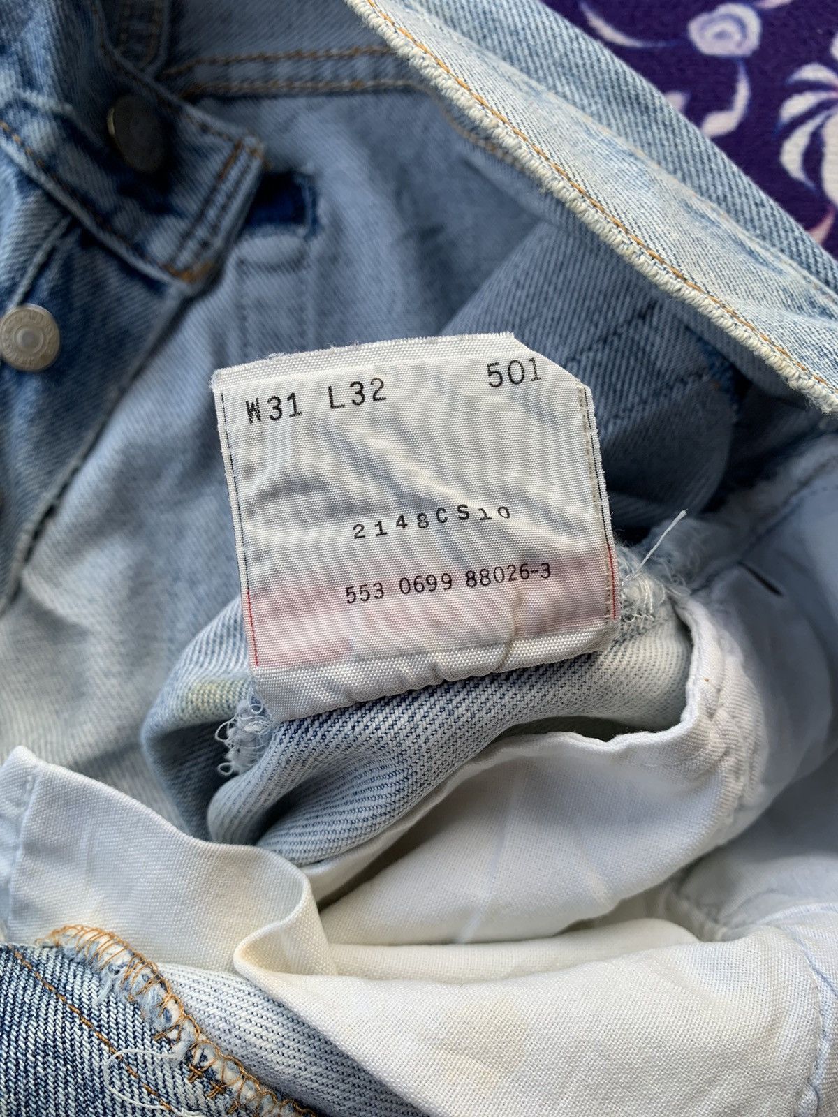 Levi's Vintage Clothing Vintage Levis 501 Distressed Denim Size US 31 - 8 Thumbnail