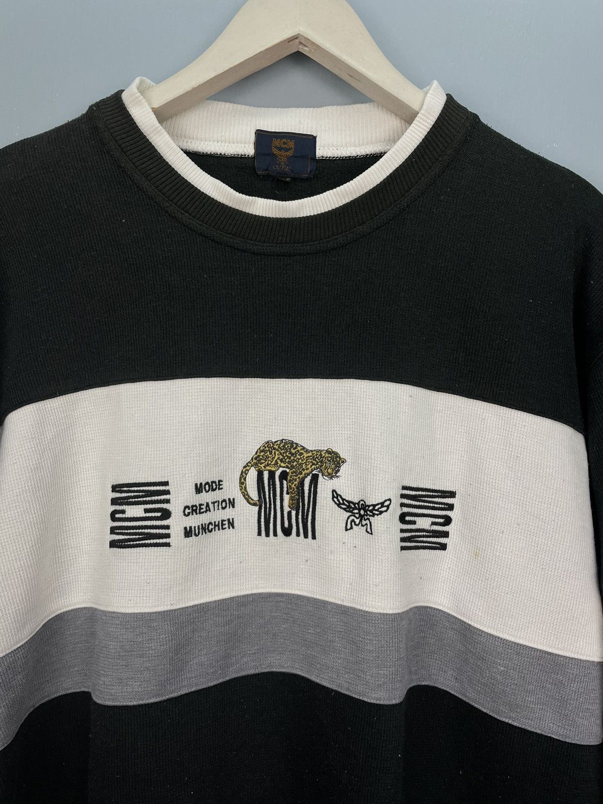 MCM Vintage 80s MCM otc Mode Creation Munchen sweatshirt Size US L / EU 52-54 / 3 - 3 Thumbnail