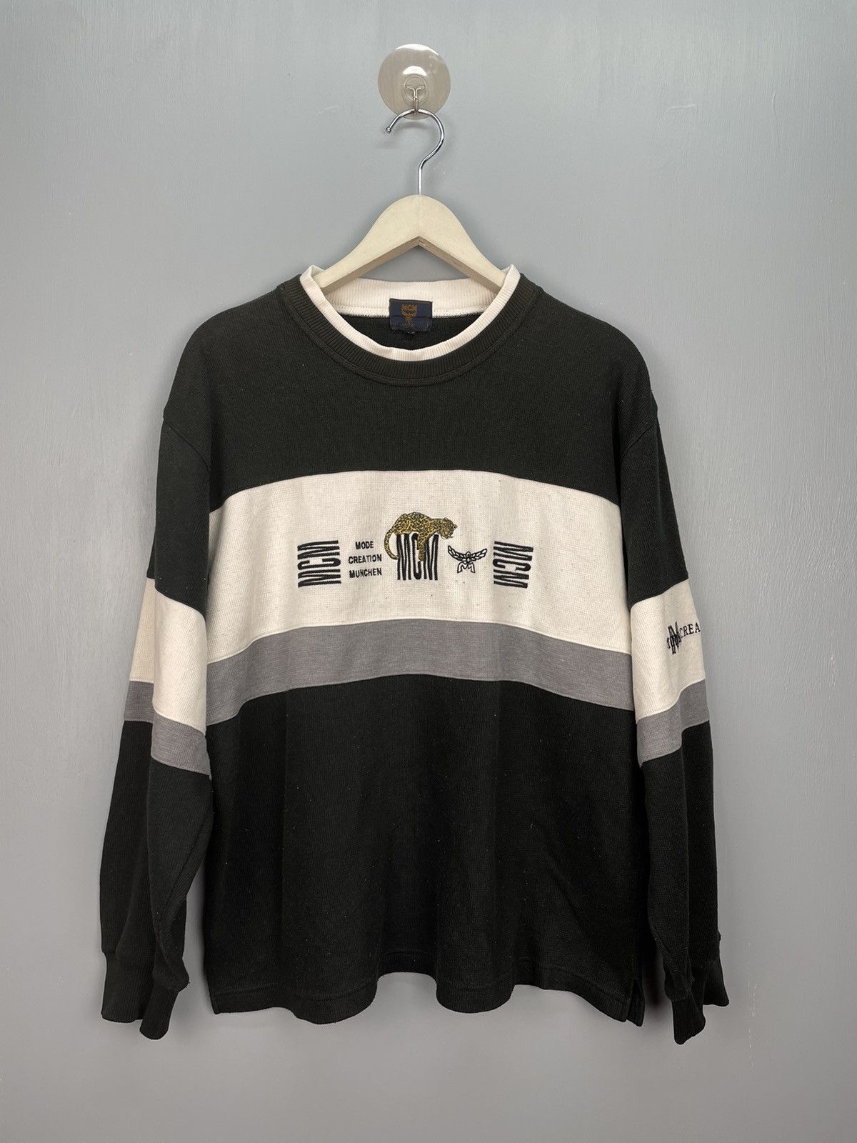 MCM Vintage 80s MCM otc Mode Creation Munchen sweatshirt Size US L / EU 52-54 / 3 - 1 Thumbnail