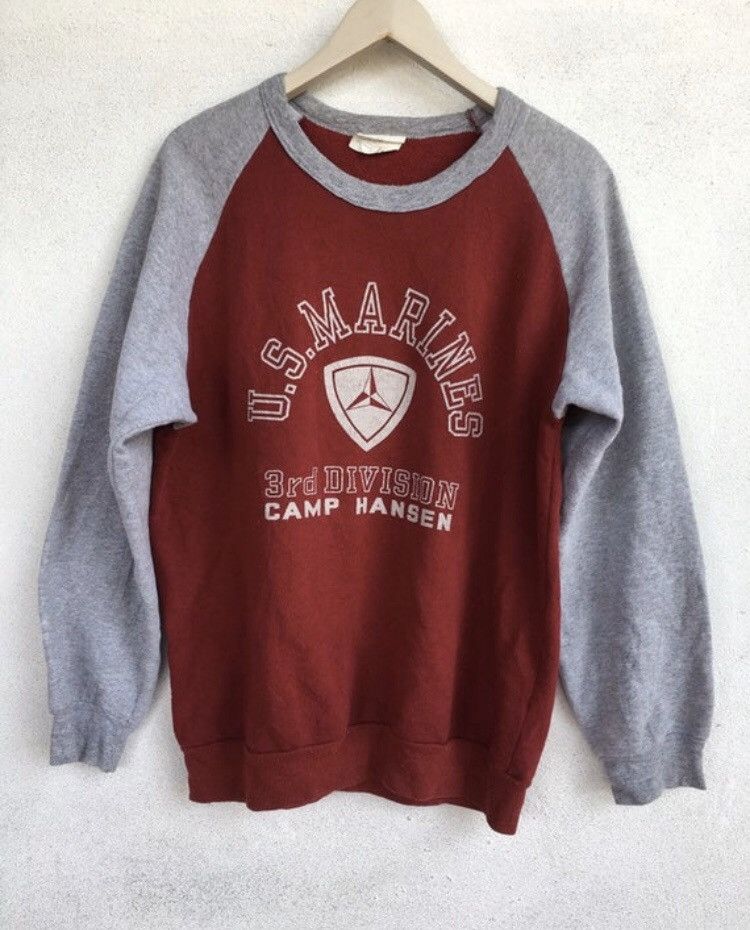 Vintage Vintage U.S.Marines 3rd Division Camp Hansen Sweatshirt Size US L / EU 52-54 / 3 - 1 Thumbnail