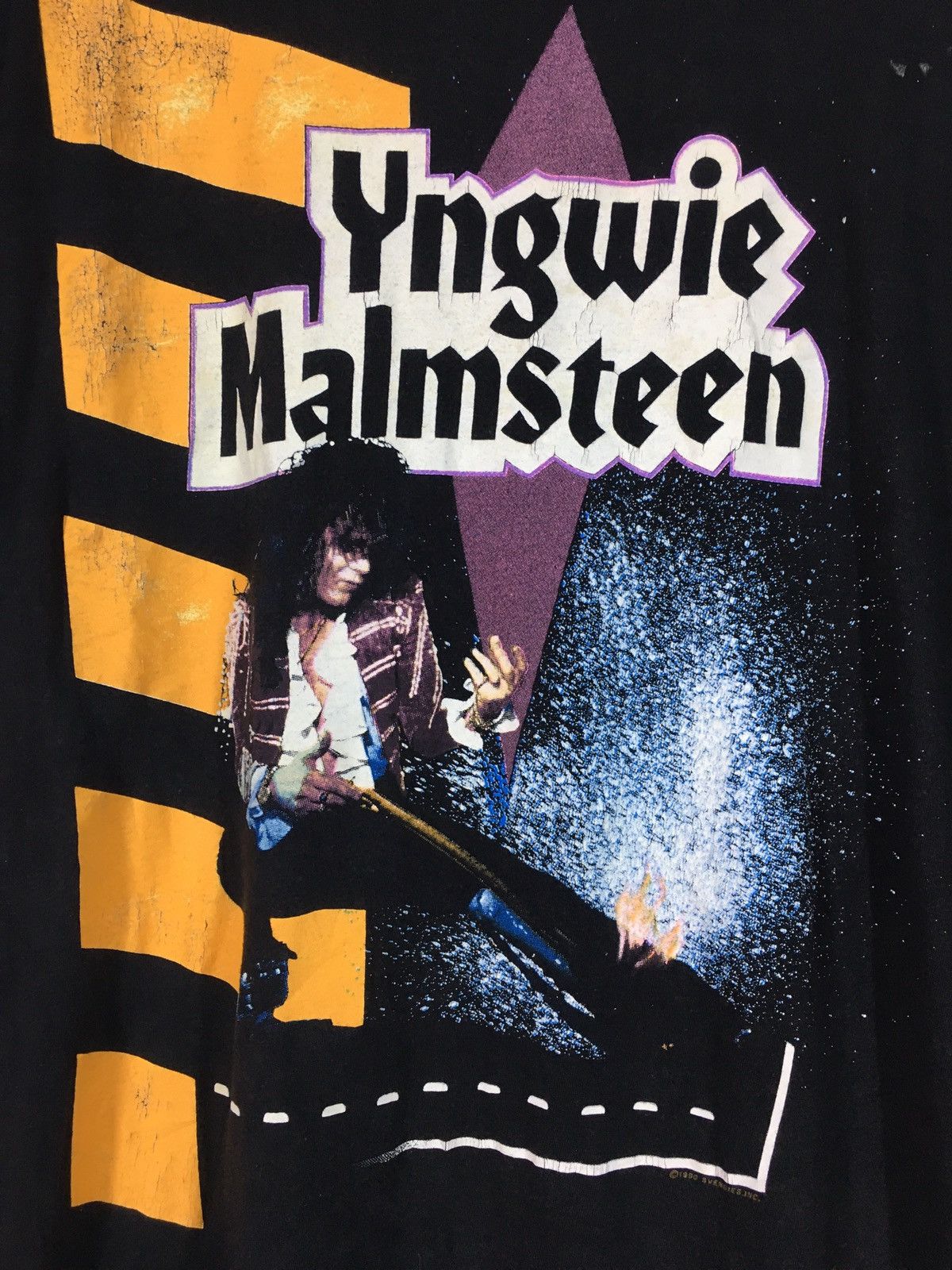 Band Tees Vintage 90s Yngwie Malmsteen heavy metal hardrock band tee Size US XL / EU 56 / 4 - 4 Thumbnail