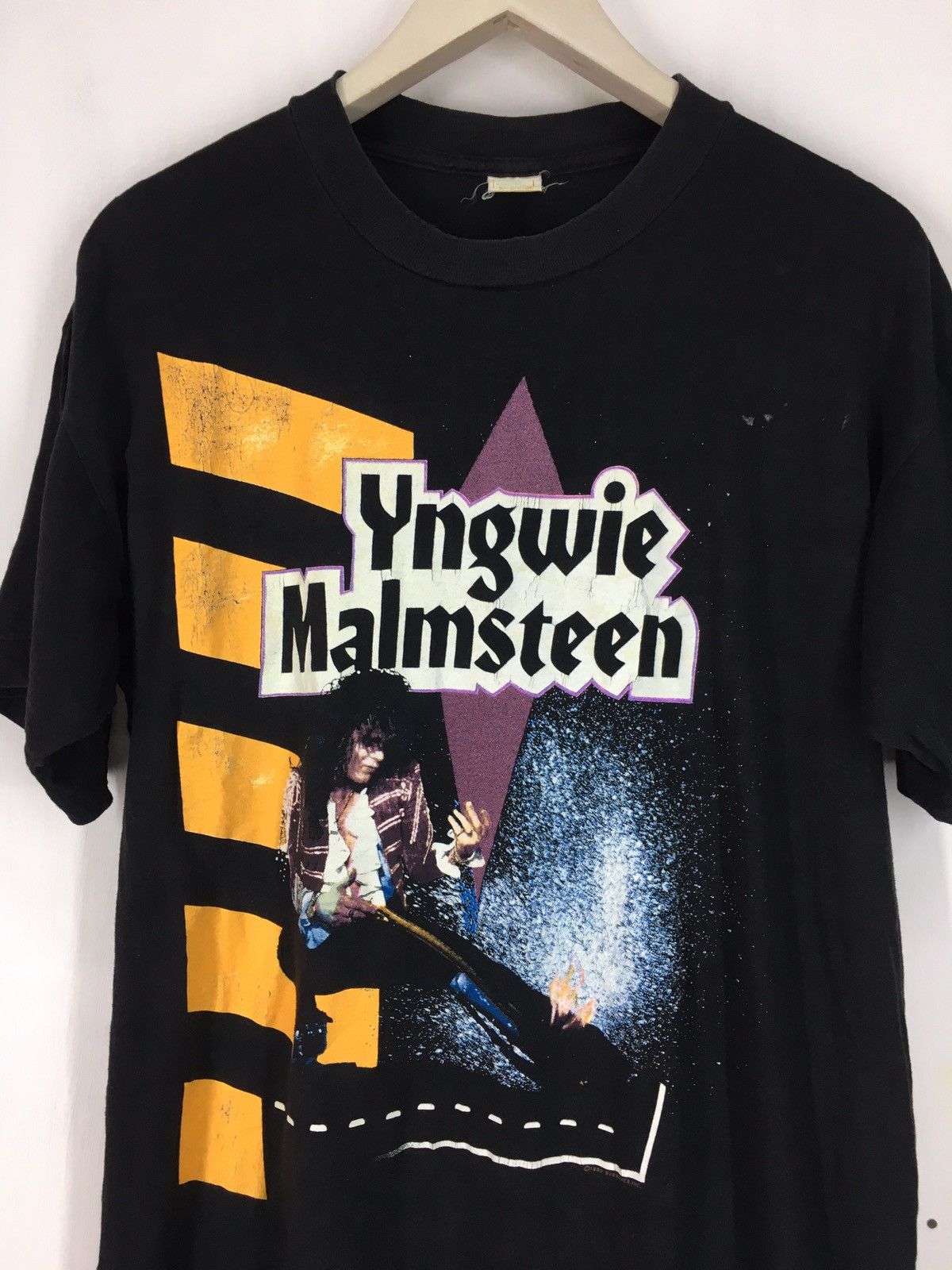 Band Tees Vintage 90s Yngwie Malmsteen heavy metal hardrock band tee Size US XL / EU 56 / 4 - 3 Thumbnail