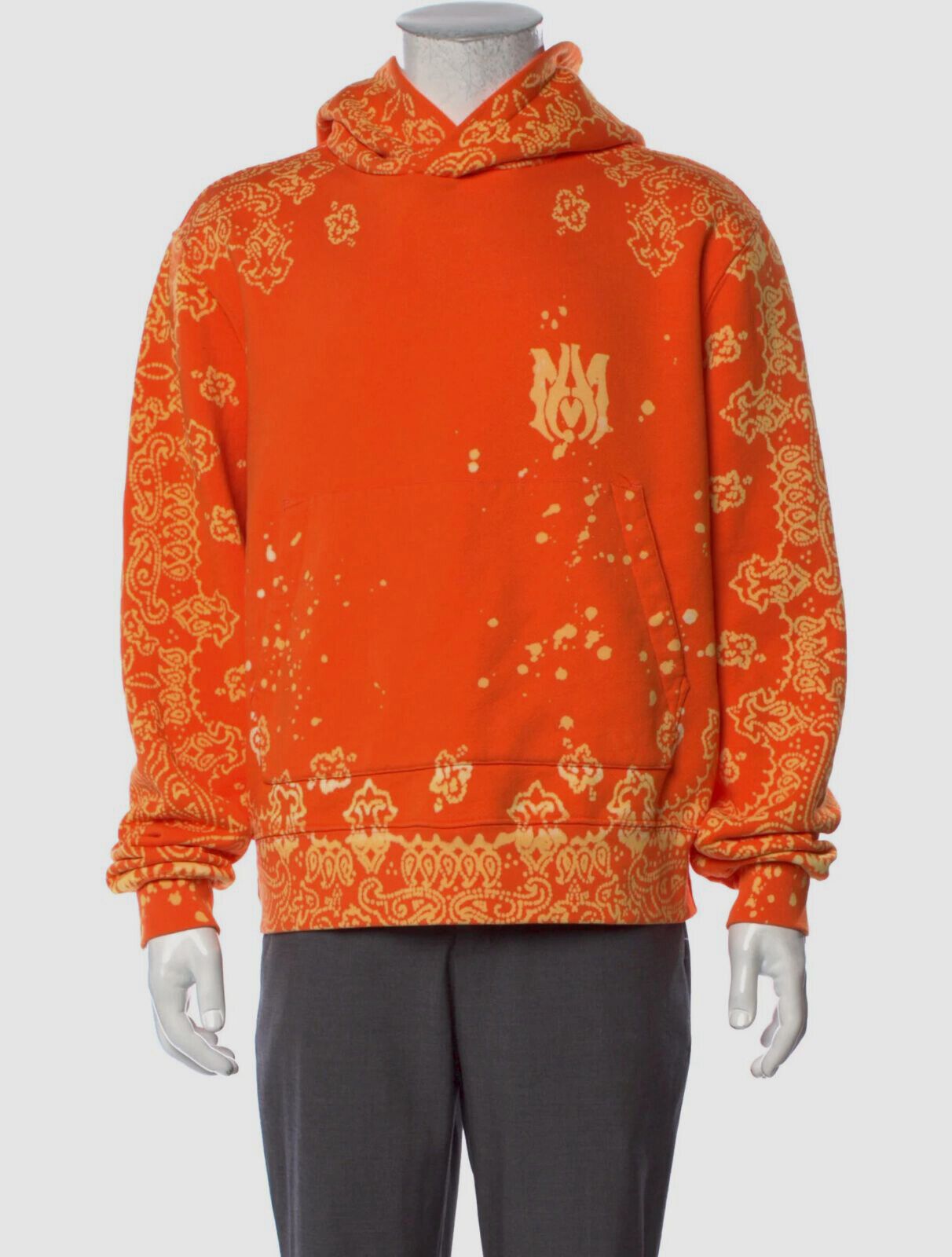image of Amiri O1T1Hb0323 Sweatshirts Hoodies In Orange, Men's (Size Small)