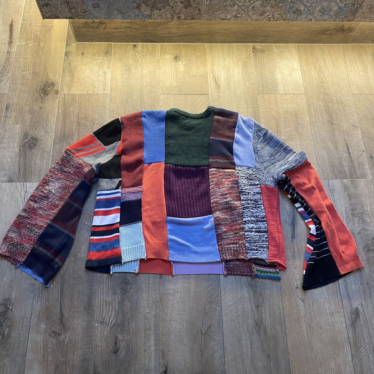 Japanese Brand Grail PUNK SICK 1 of 1 Drip Drill Sweater patchwork Size US L / EU 52-54 / 3 - 7 Thumbnail