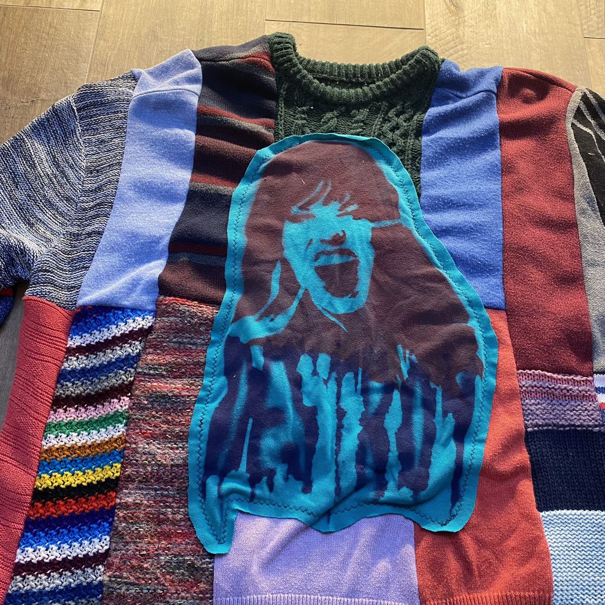 Japanese Brand Grail PUNK SICK 1 of 1 Drip Drill Sweater patchwork Size US L / EU 52-54 / 3 - 6 Thumbnail