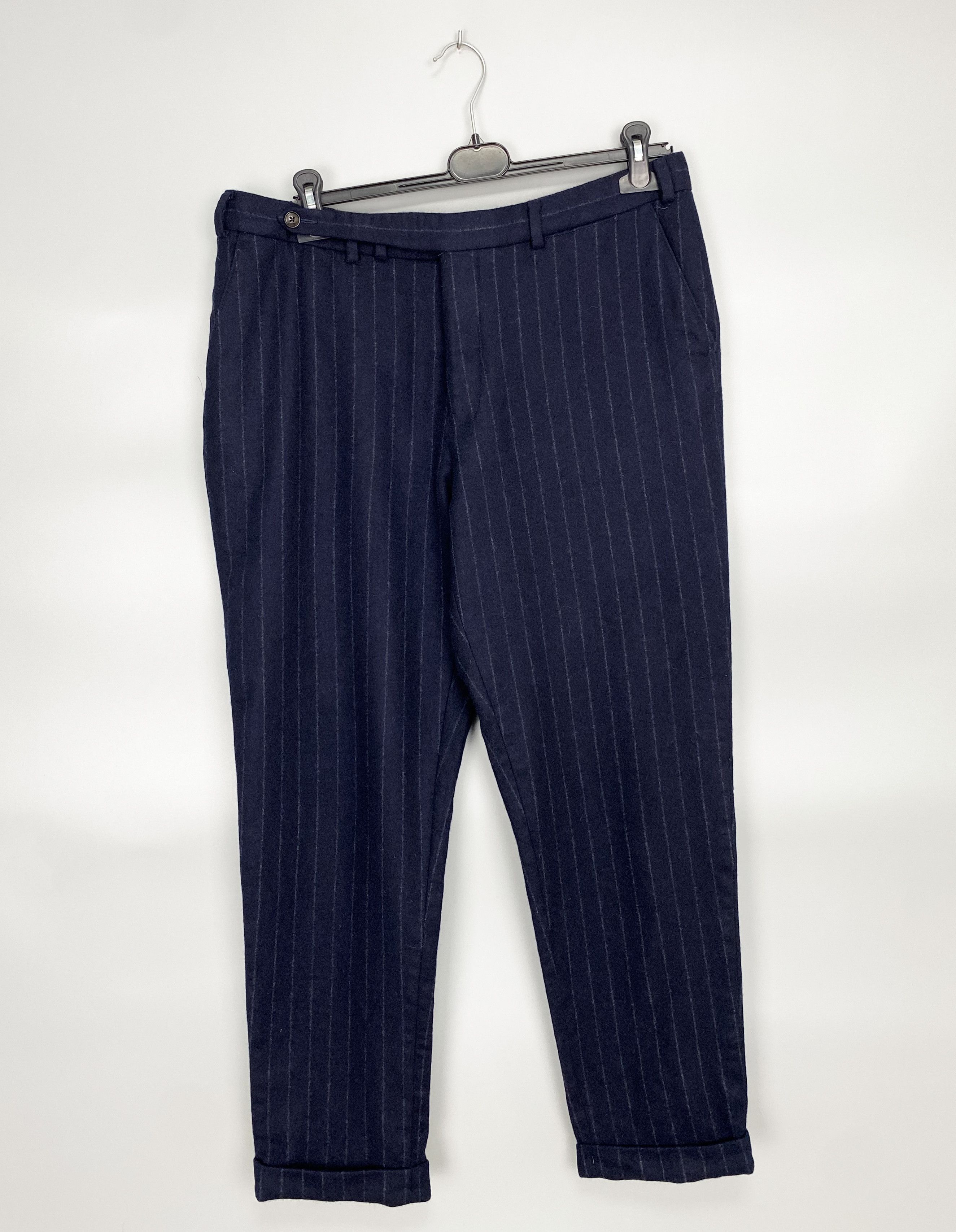 Suitsupply Blake Flat Front Wool Stripped Pant Size 52
