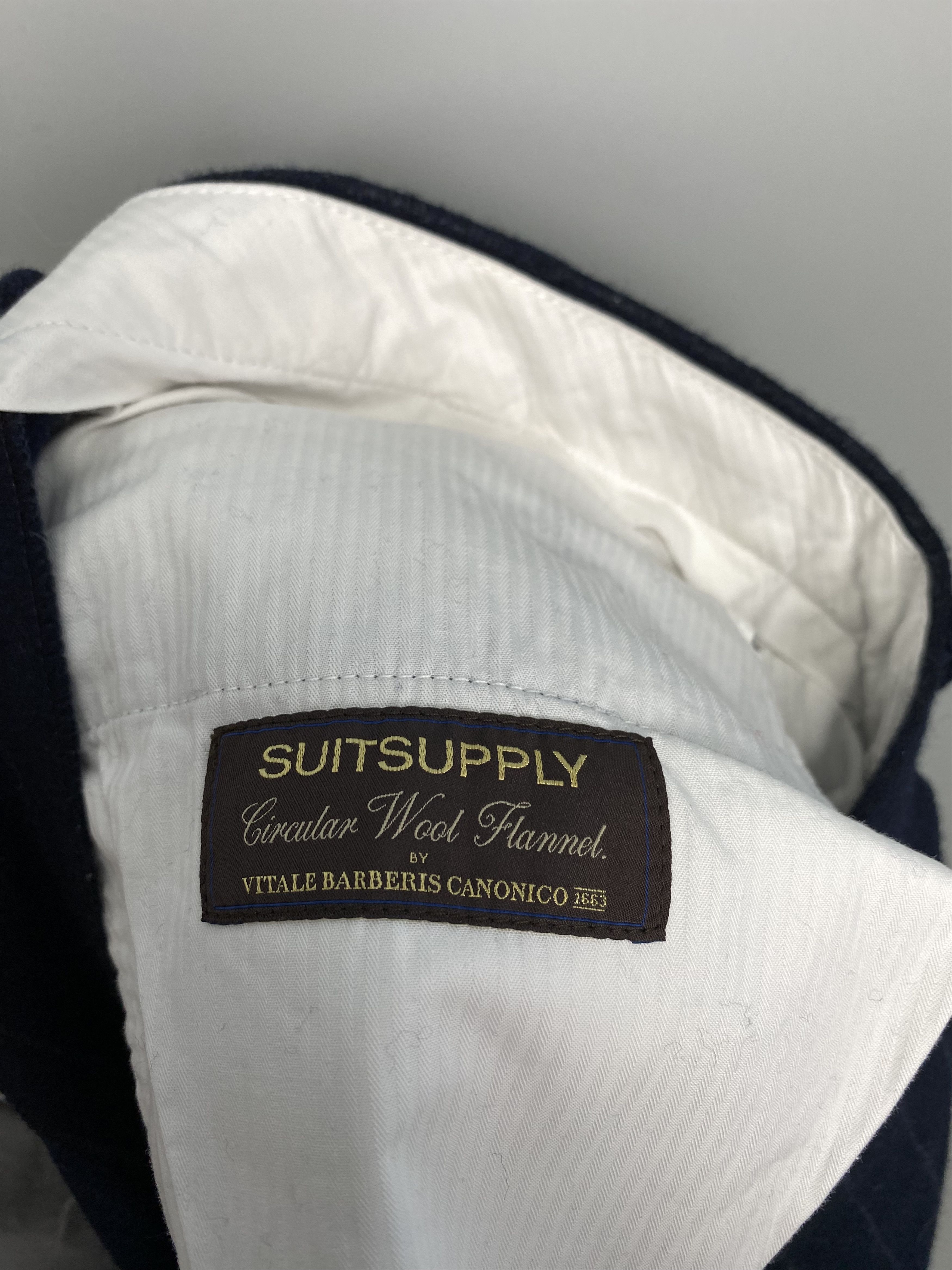 Suitsupply Blake Flat Front Wool Stripped Pant Size 52
