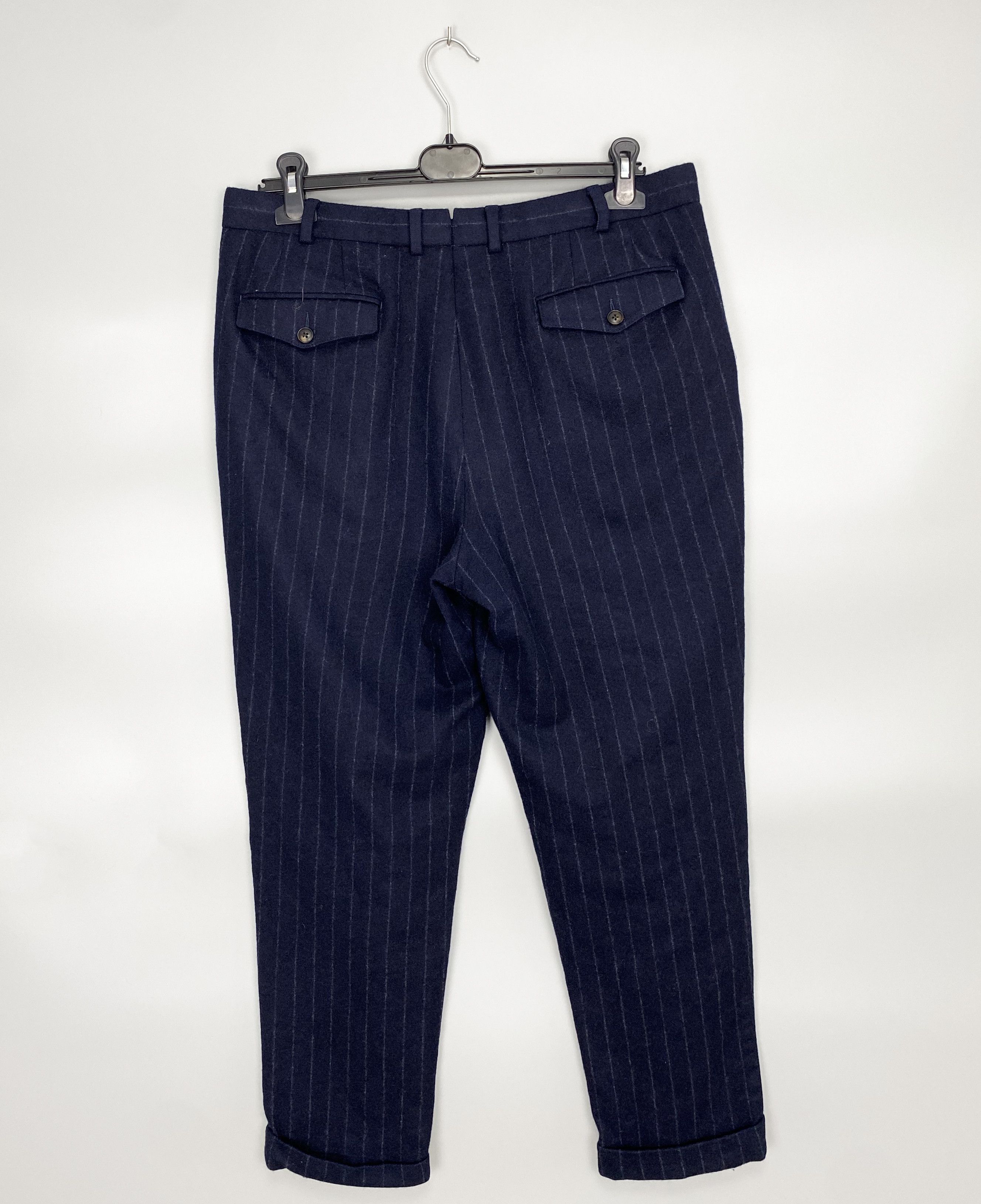 Suitsupply Blake Flat Front Wool Stripped Pant Size 52