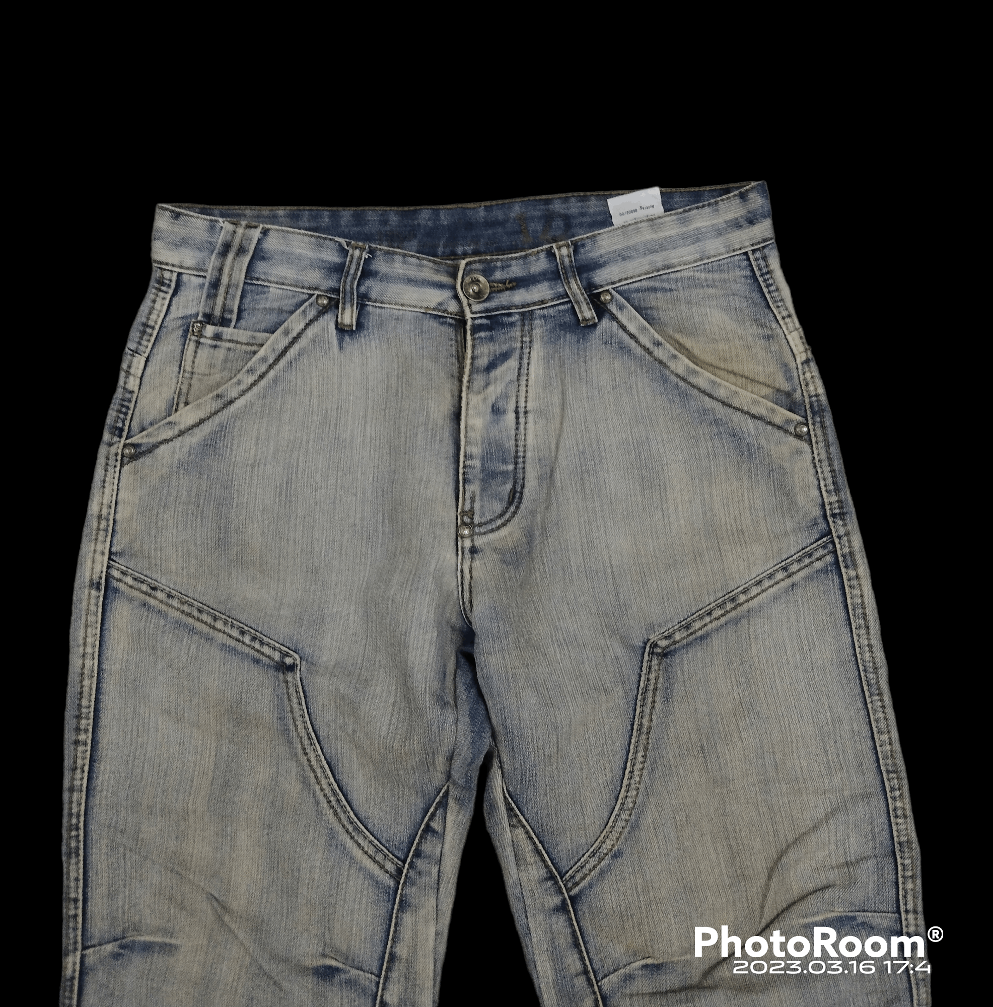 Japanese Brand FLARE RECONSTRUCTED SICK IDENTIC DENIM PANTS Size US 32 / EU 48 - 3 Thumbnail