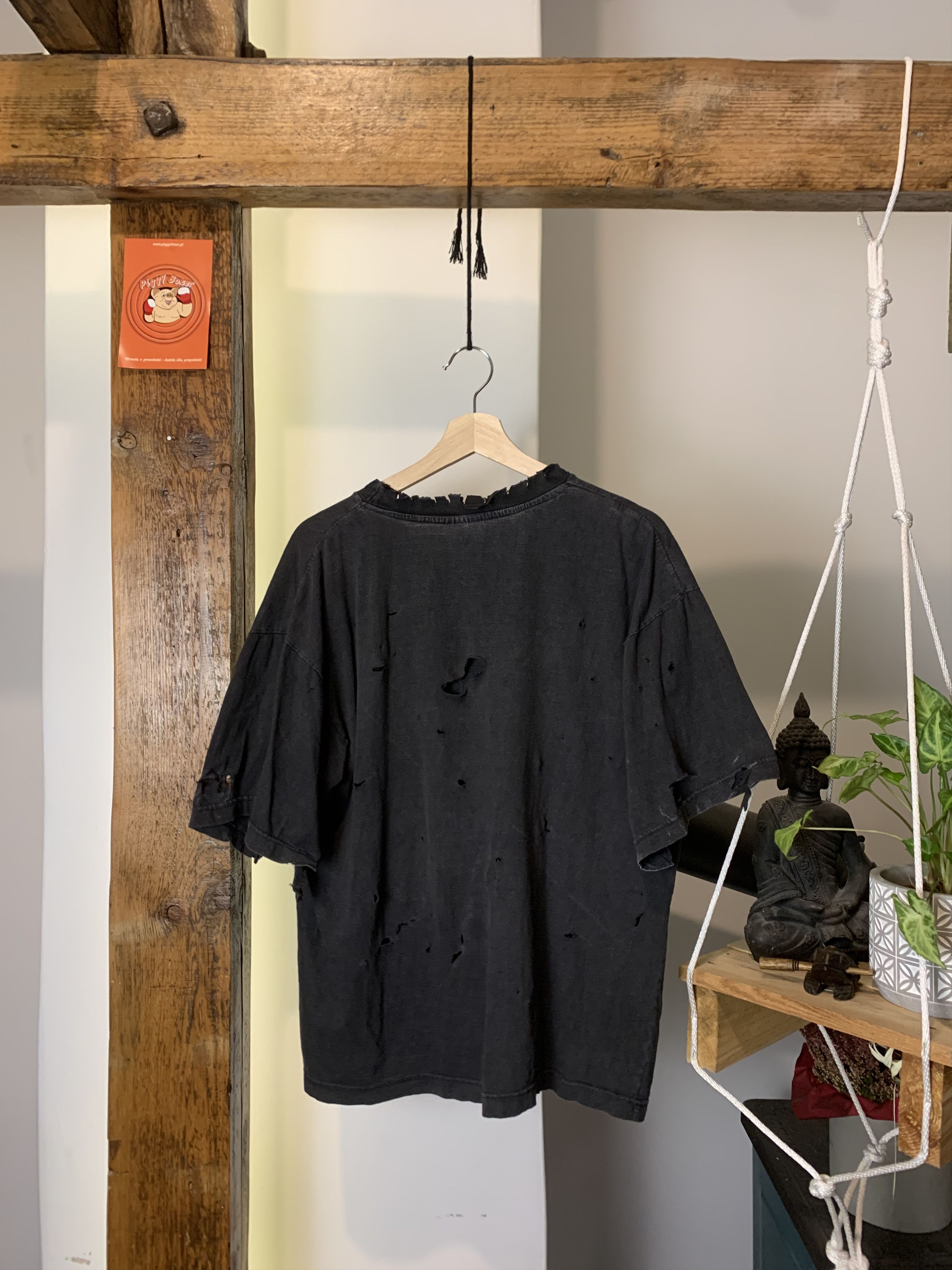 Vintage 90s Distressed Sun Faded Native American Bike Tee Size US XL / EU 56 / 4 - 4 Thumbnail