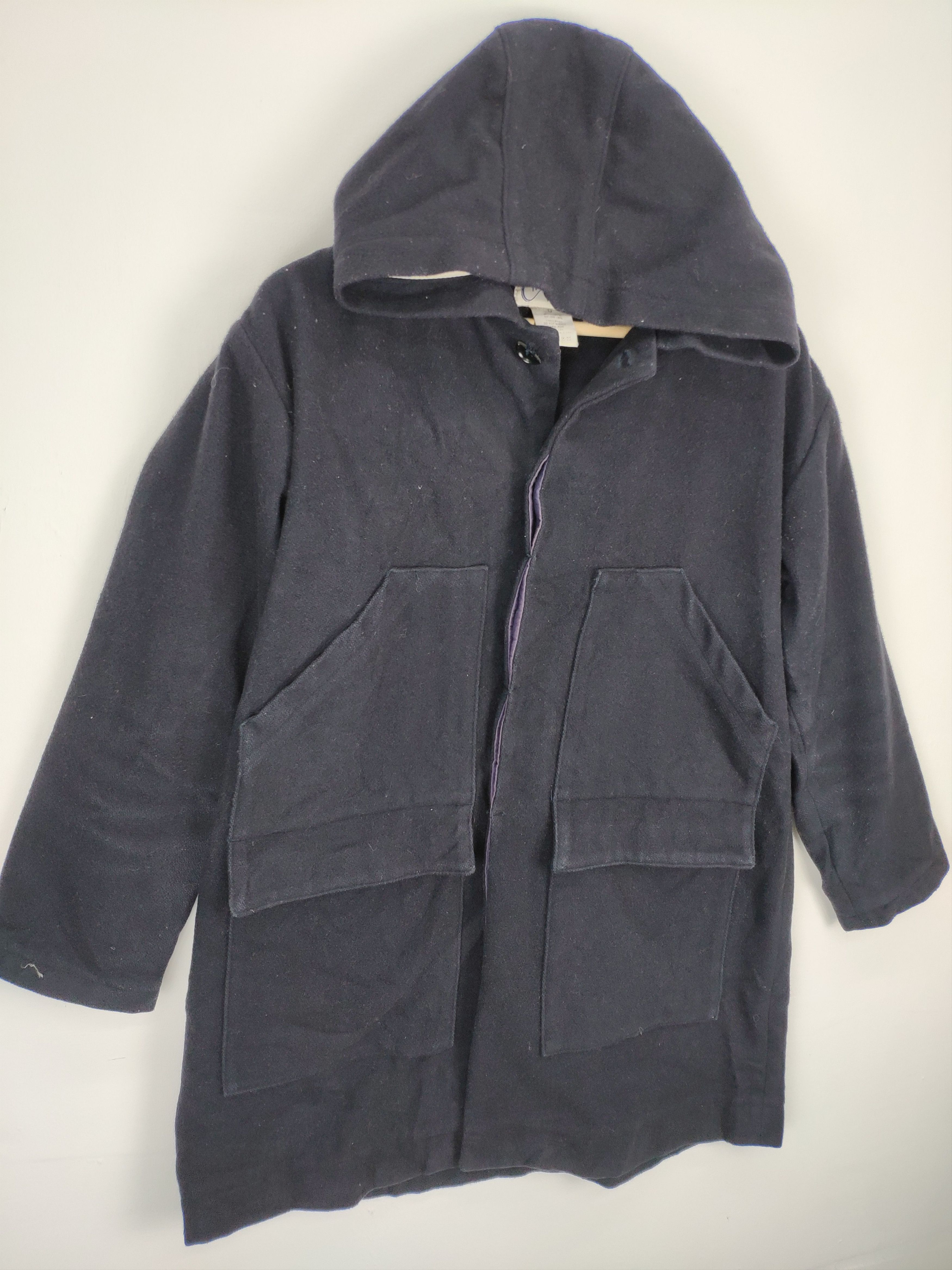 Designer × Japanese Brand Vintage Japanese Wool Hooded Jacket Black Size US M / EU 48-50 / 2 - 3 Thumbnail