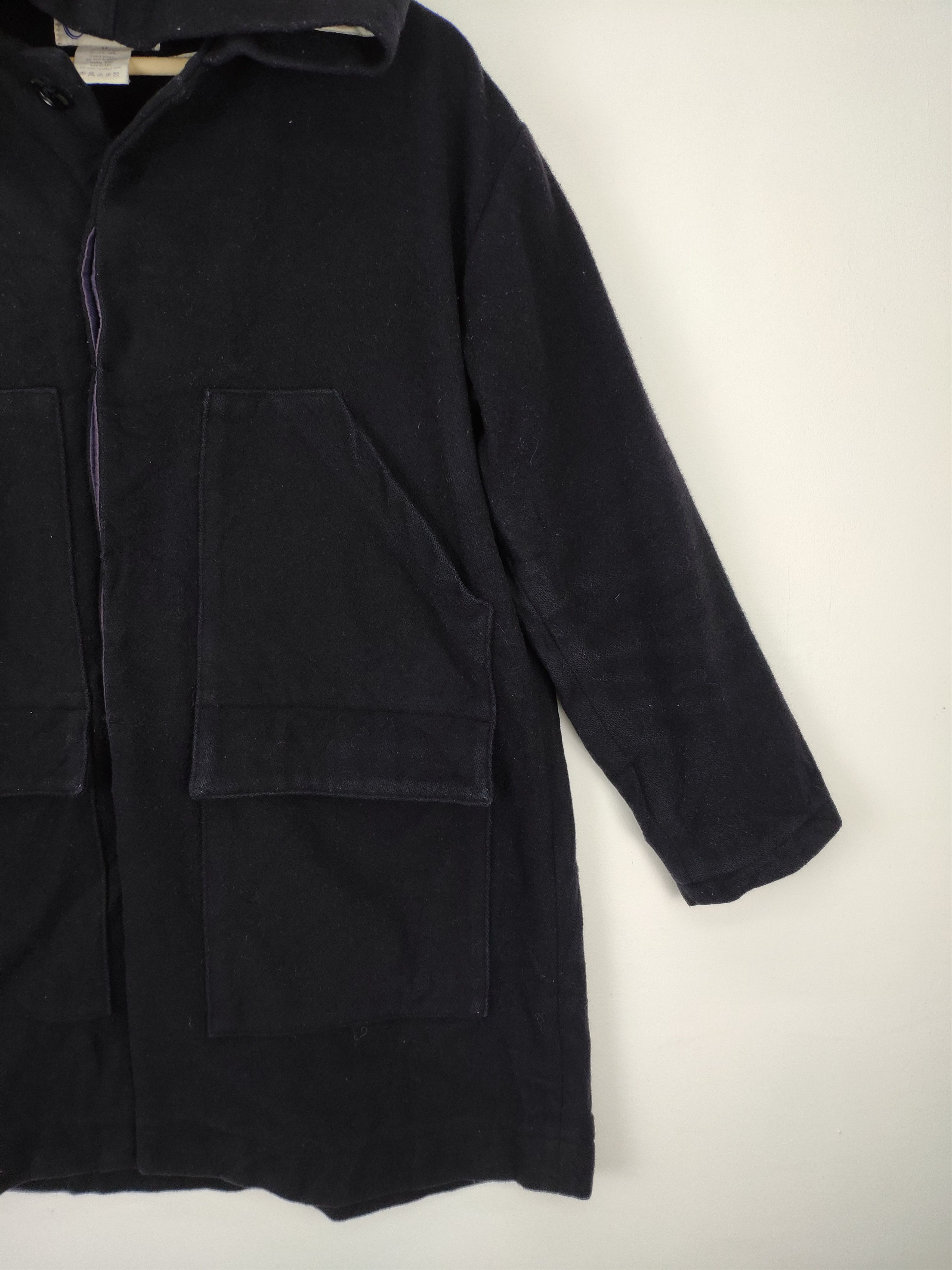 Designer × Japanese Brand Vintage Japanese Wool Hooded Jacket Black Size US M / EU 48-50 / 2 - 6 Thumbnail