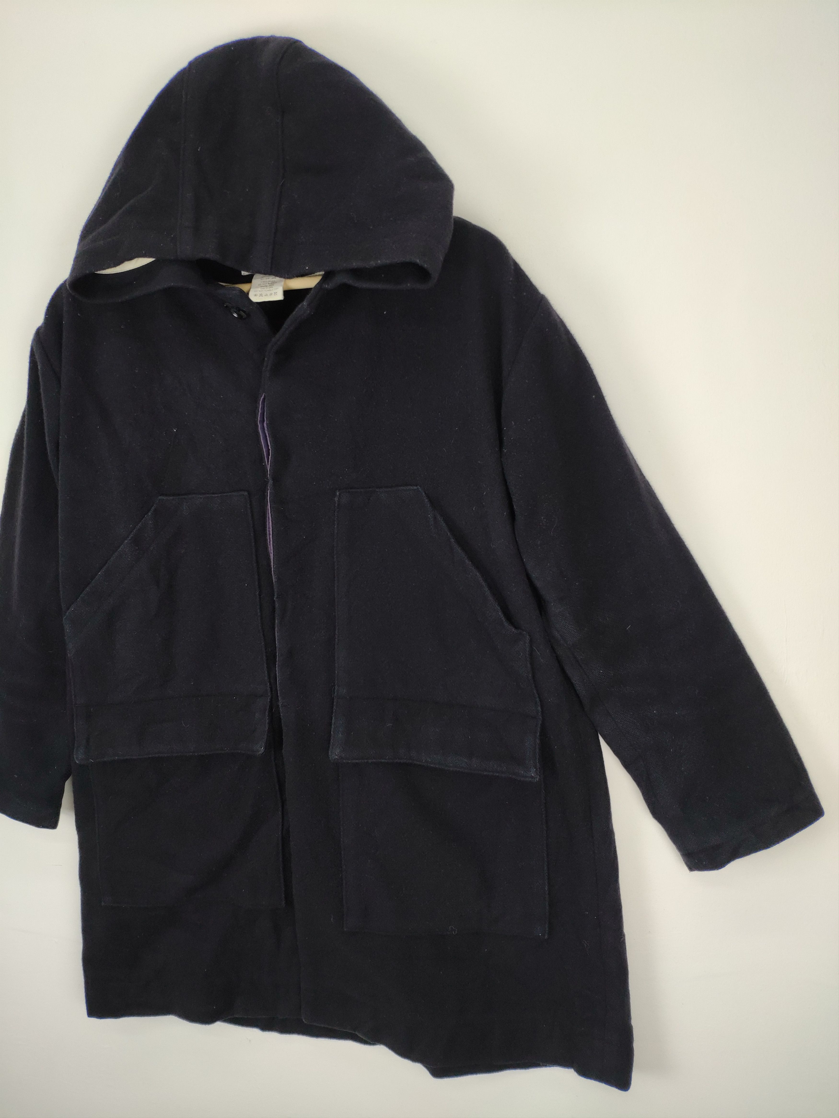 Designer × Japanese Brand Vintage Japanese Wool Hooded Jacket Black Size US M / EU 48-50 / 2 - 2 Thumbnail