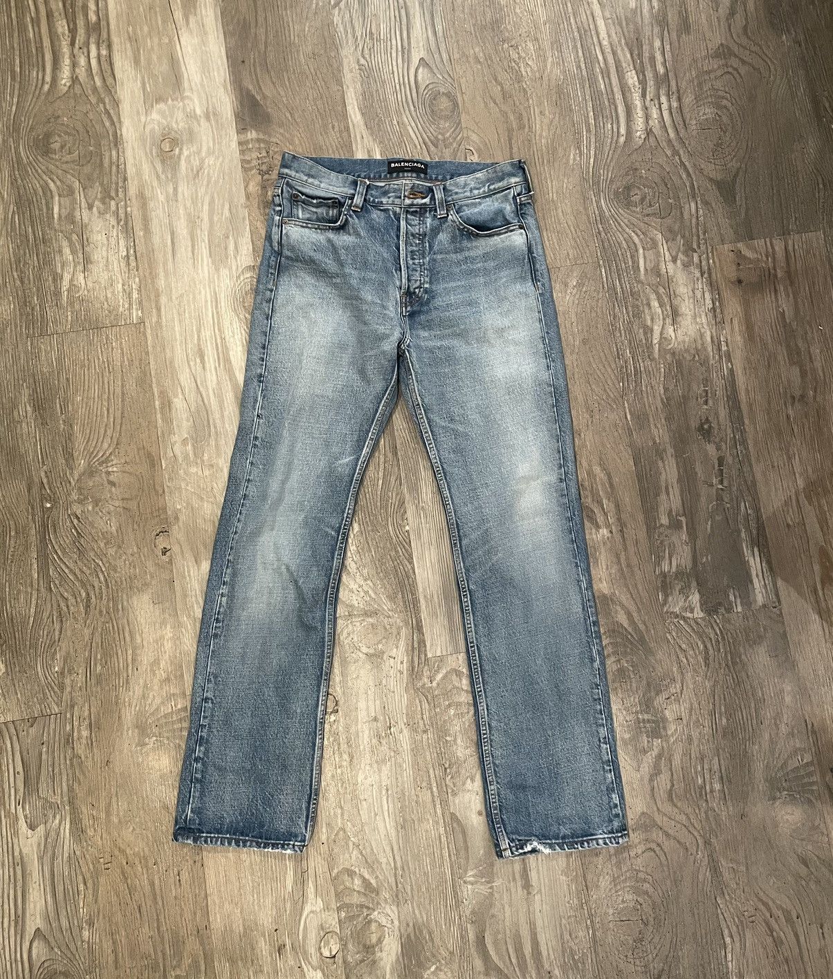 image of Balenciaga Straight Leg Denim By Demna Gvasalia in Blue, Men's (Size 31)