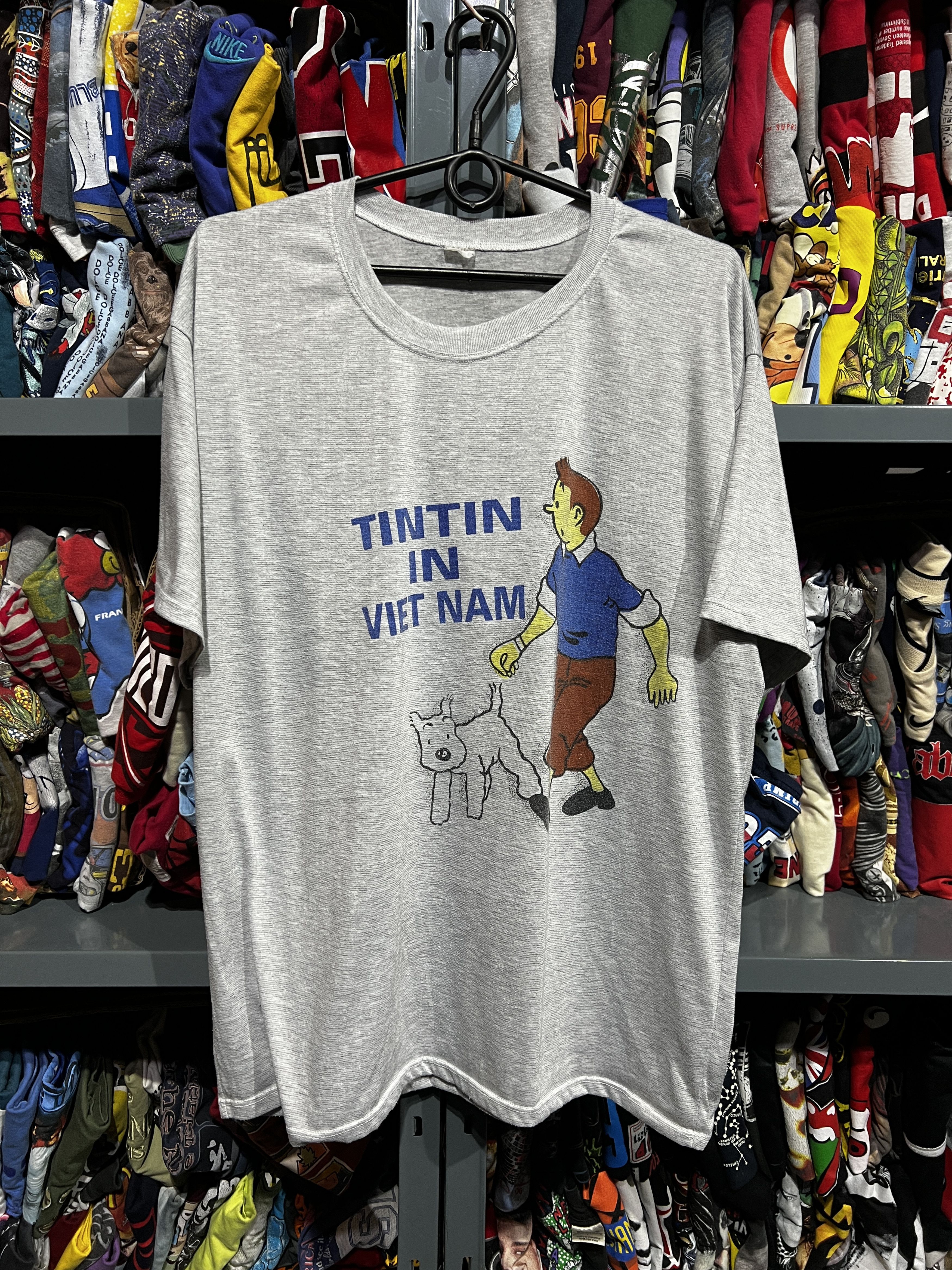 Herge Tintin In Vietnam movie Vintage T shirt Size XL