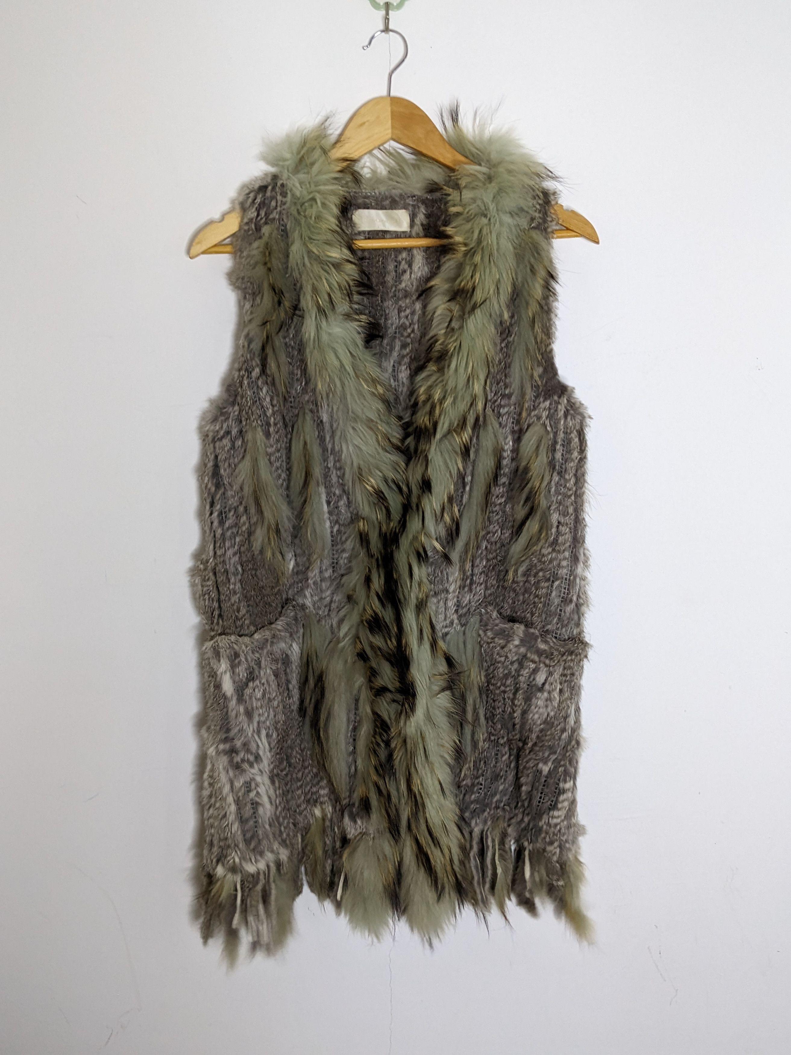 If Six Was Nine × Japanese Brand Rare Fur Feathers Gypsy Gilet Vest Jacket Womens Size M / US 6-8 / IT 42-44 - 2 Thumbnail