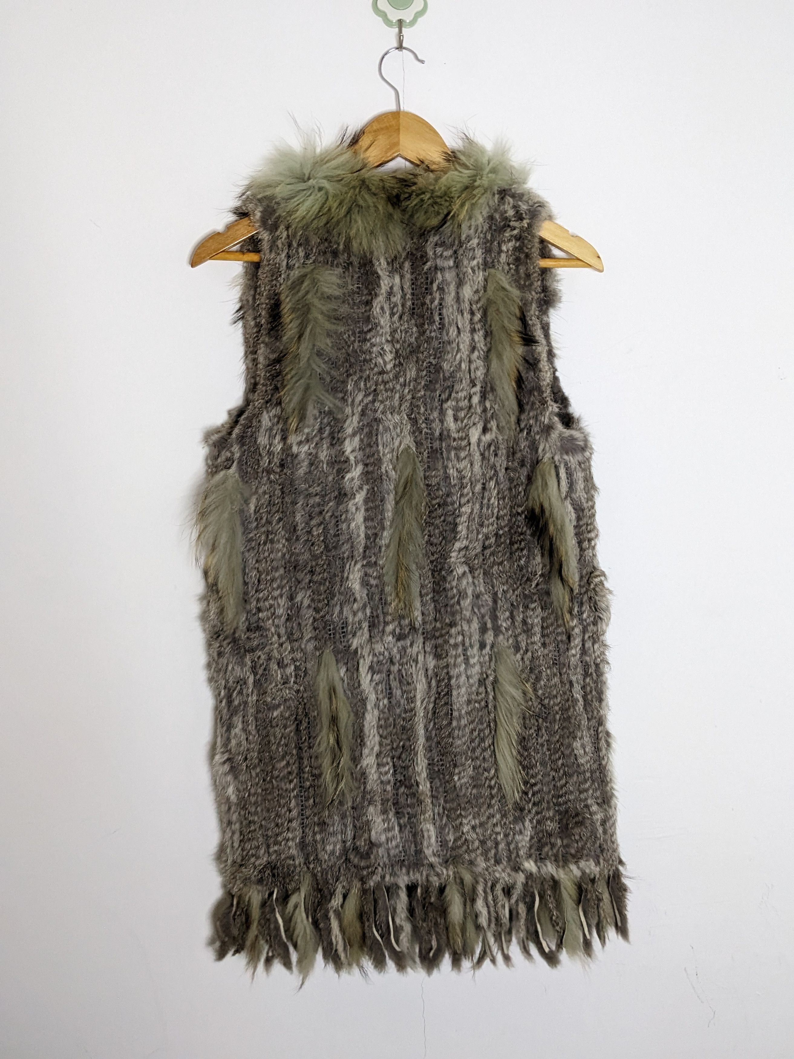 If Six Was Nine × Japanese Brand Rare Fur Feathers Gypsy Gilet Vest Jacket Womens Size M / US 6-8 / IT 42-44 - 7 Thumbnail
