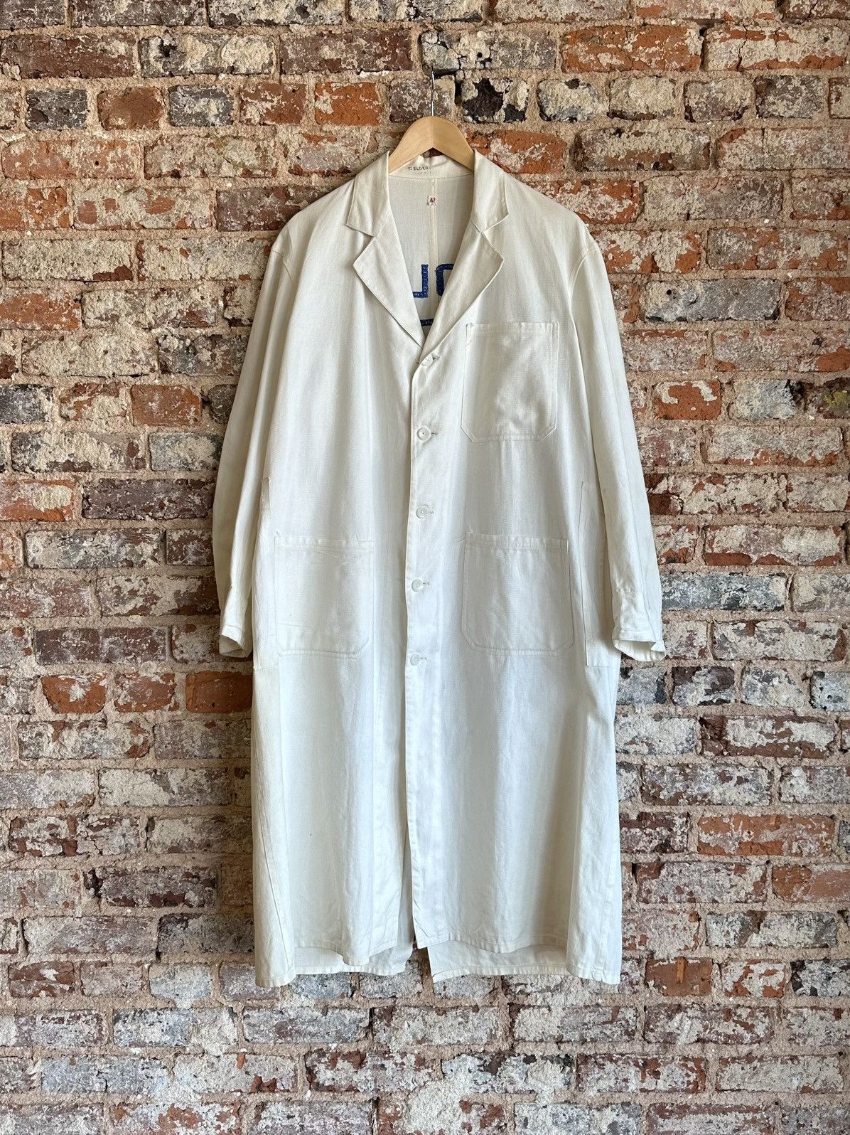 1940’s Gold Medal Flour White Shop Coat Cinch-Back