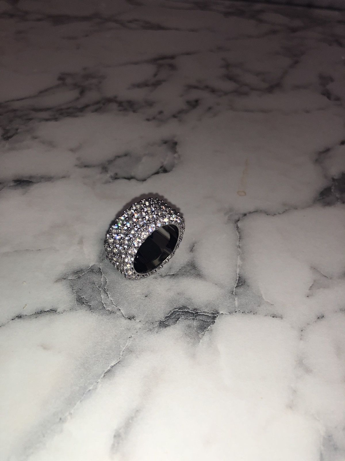 Jewelry Iced Out Galaxy Ring Mens Ring Diamond Ring Baguette Ring Size ONE SIZE - 5 Thumbnail