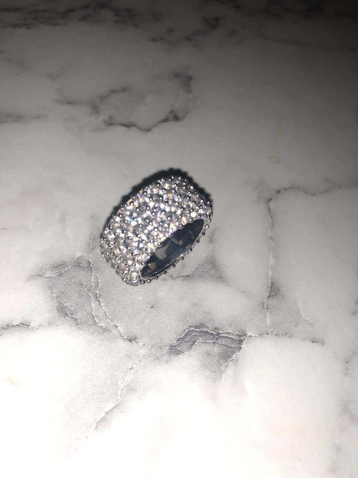 Jewelry Iced Out Galaxy Ring Mens Ring Diamond Ring Baguette Ring Size ONE SIZE - 4 Thumbnail