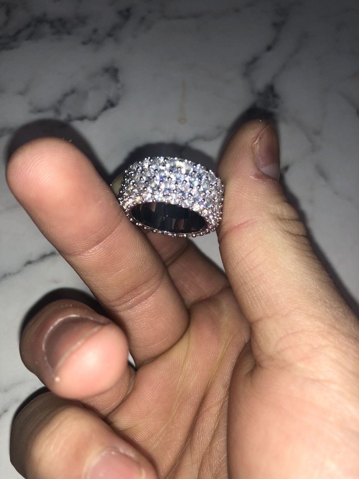 Jewelry Iced Out Galaxy Ring Mens Ring Diamond Ring Baguette Ring Size ONE SIZE - 1 Thumbnail